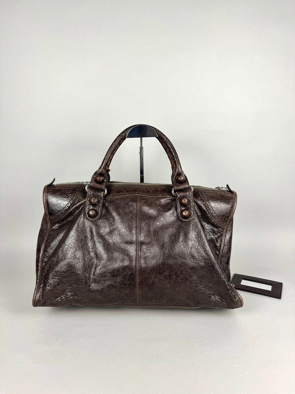 Balenciaga Giant 21 Leather Brown Covered Brogues Work Bag