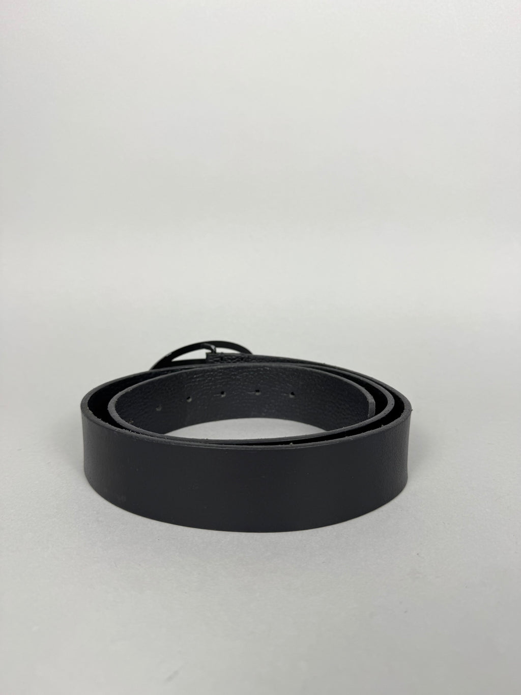 Diesel D Buckle Black Leather Belt