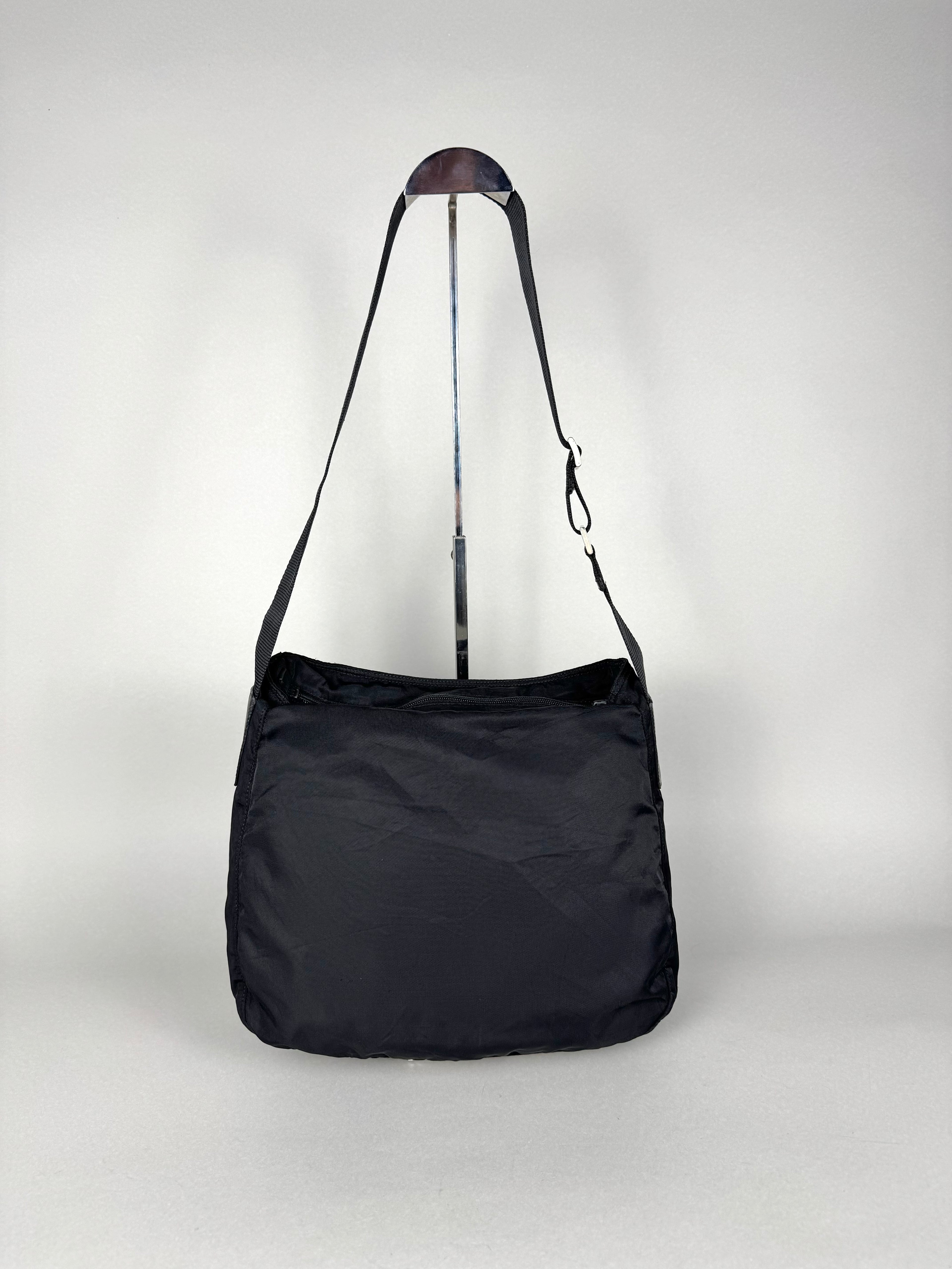 Prada Tessuto Black Nylon Shoulder Bag