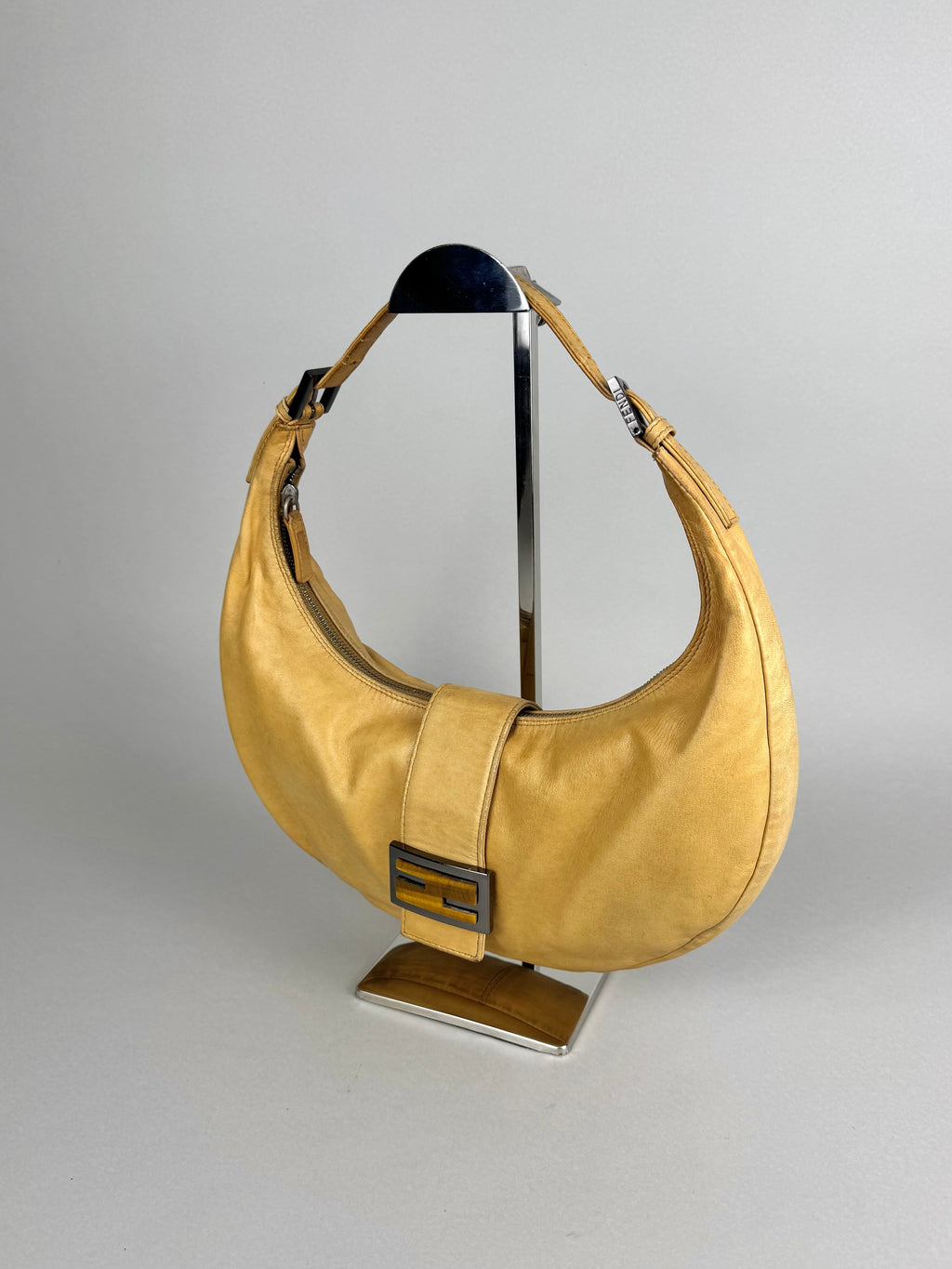 Fendi Croissant Lambskin Leather