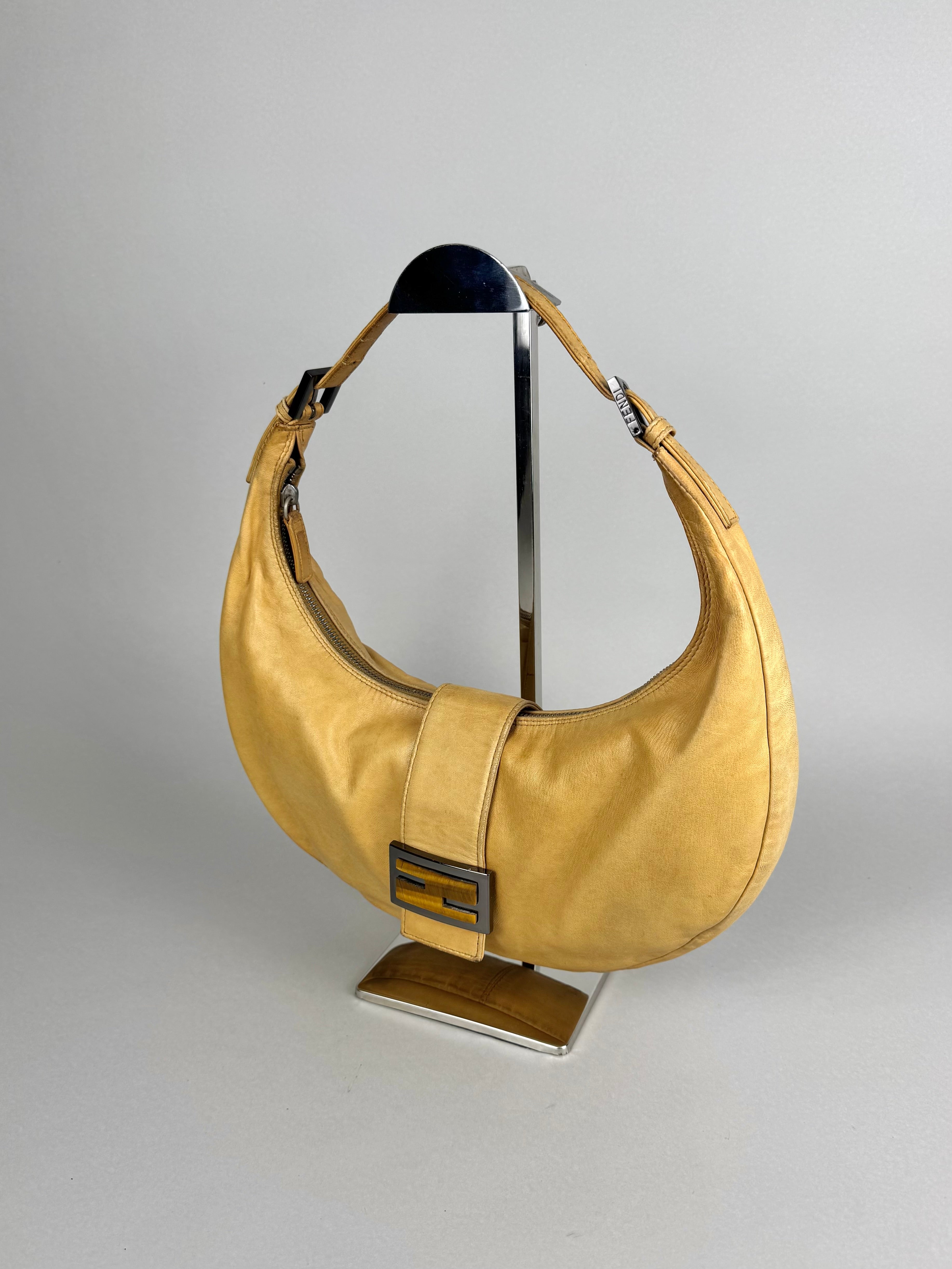 Fendi Croissant Lambskin Leather