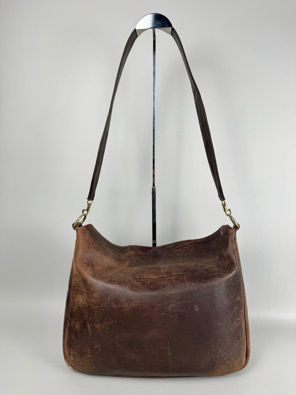 Gucci Toned Brown Leather Large Crossbody
