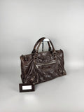 Balenciaga Giant 21 Leather Brown Covered Brogues Work Bag