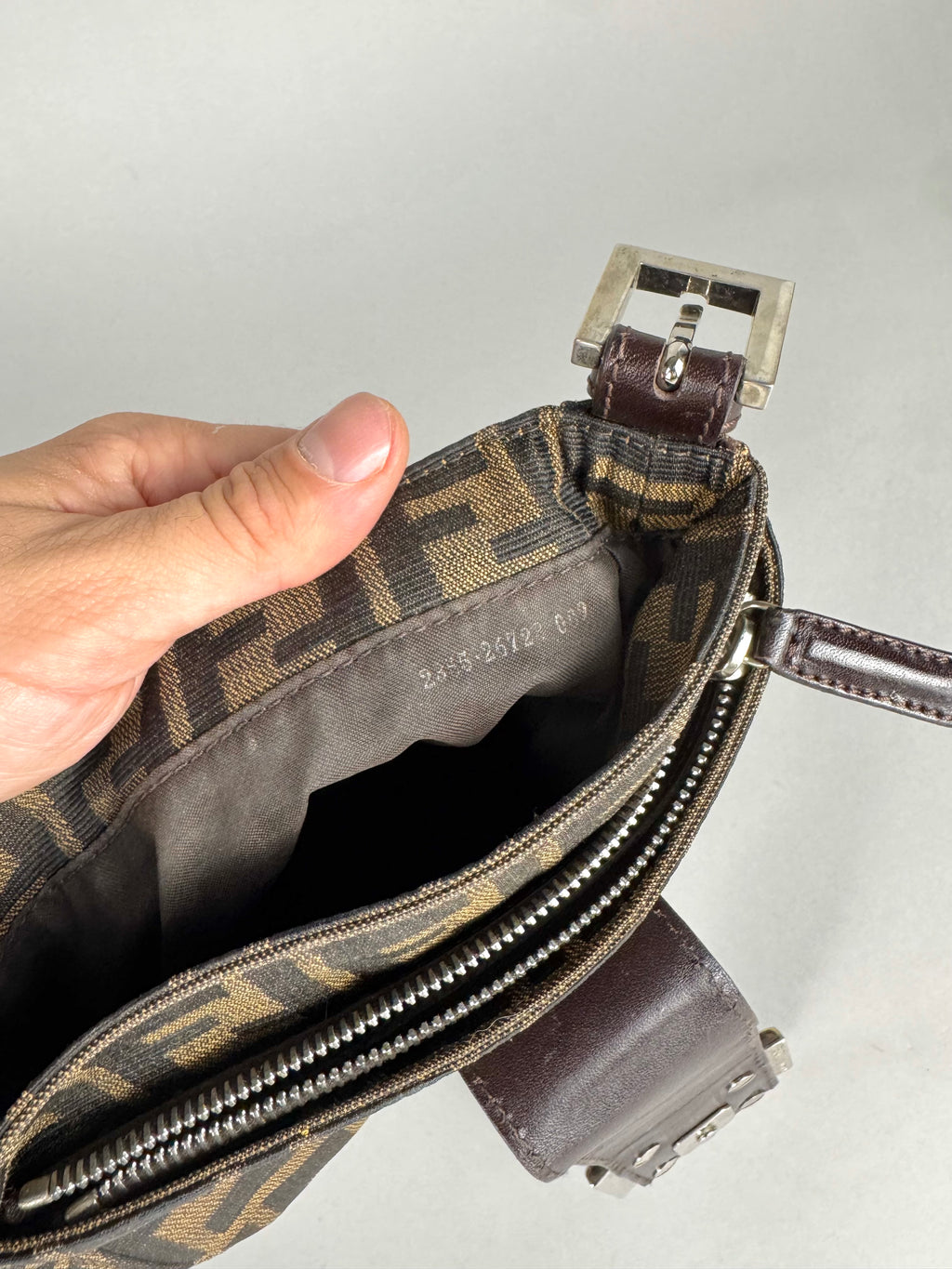 Fendi Mini Mama Baguette Monogram Zucca