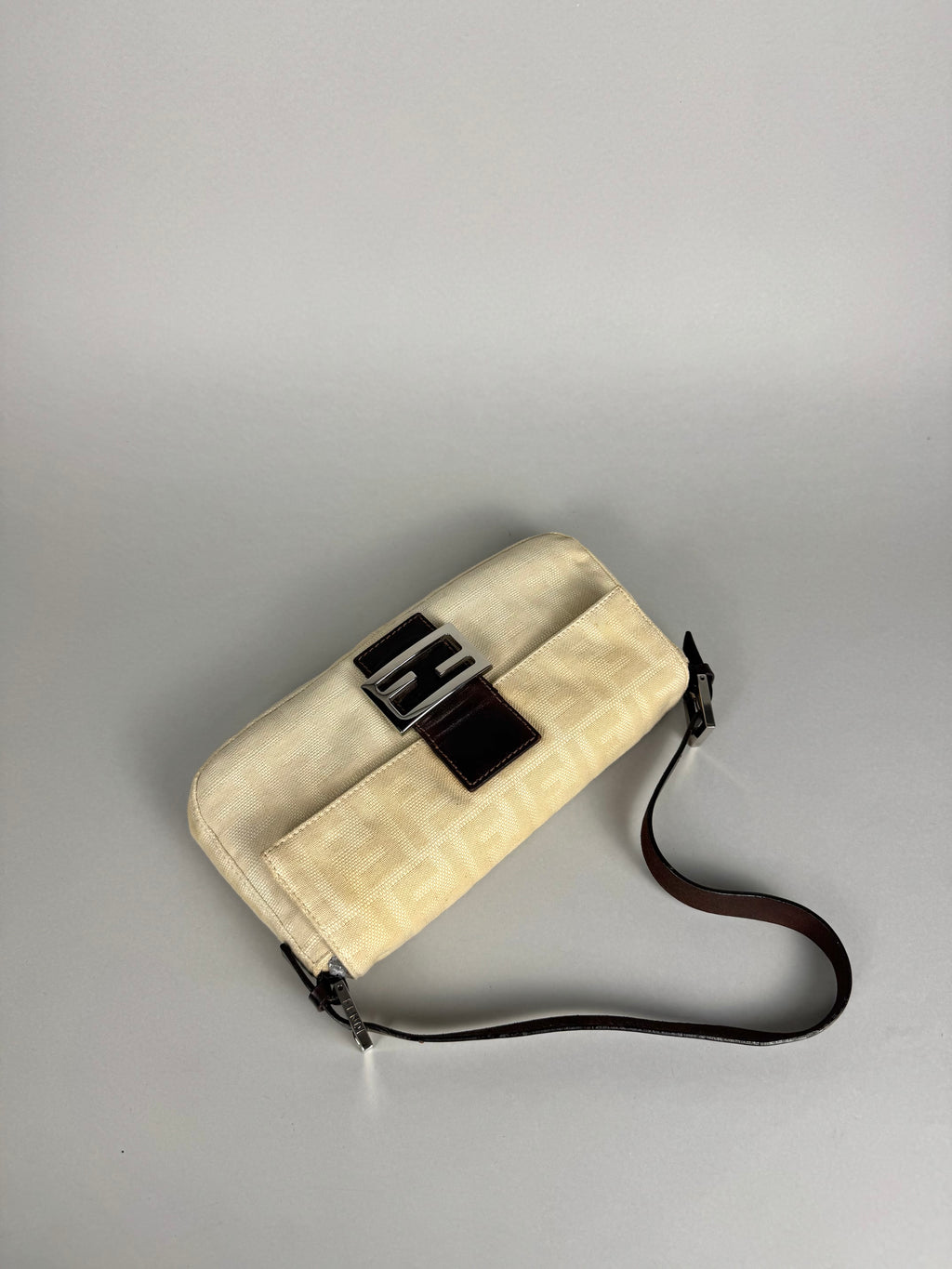 Fendi Monogram Baguette Linen Beige