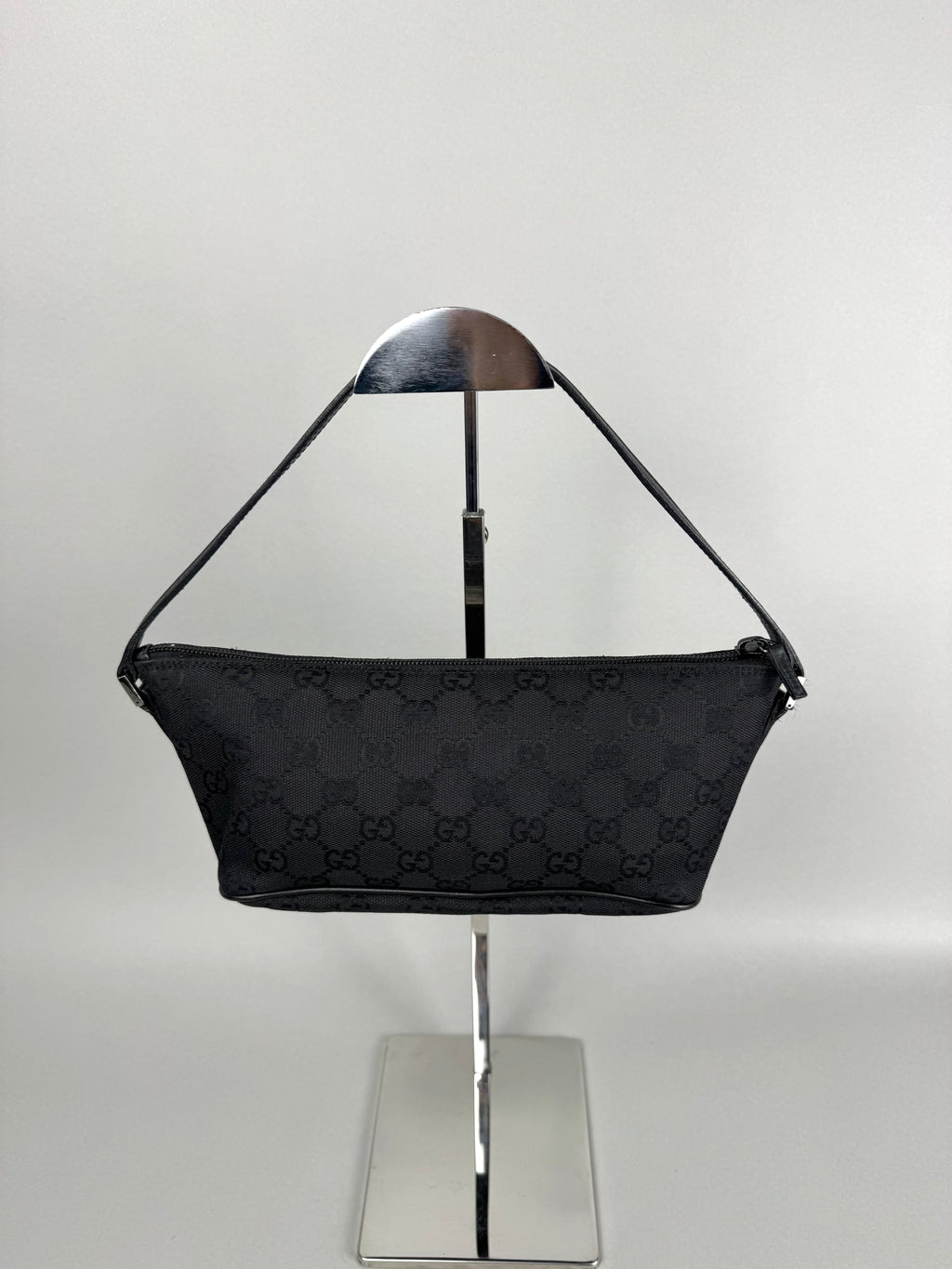 Gucci Boat Monogram Black Pochette