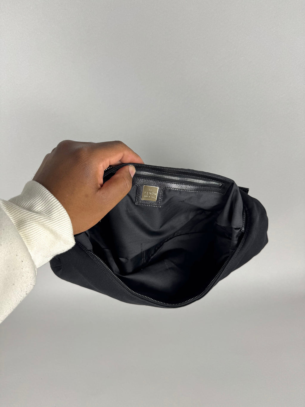 Fendi Half Moon Croissant Black