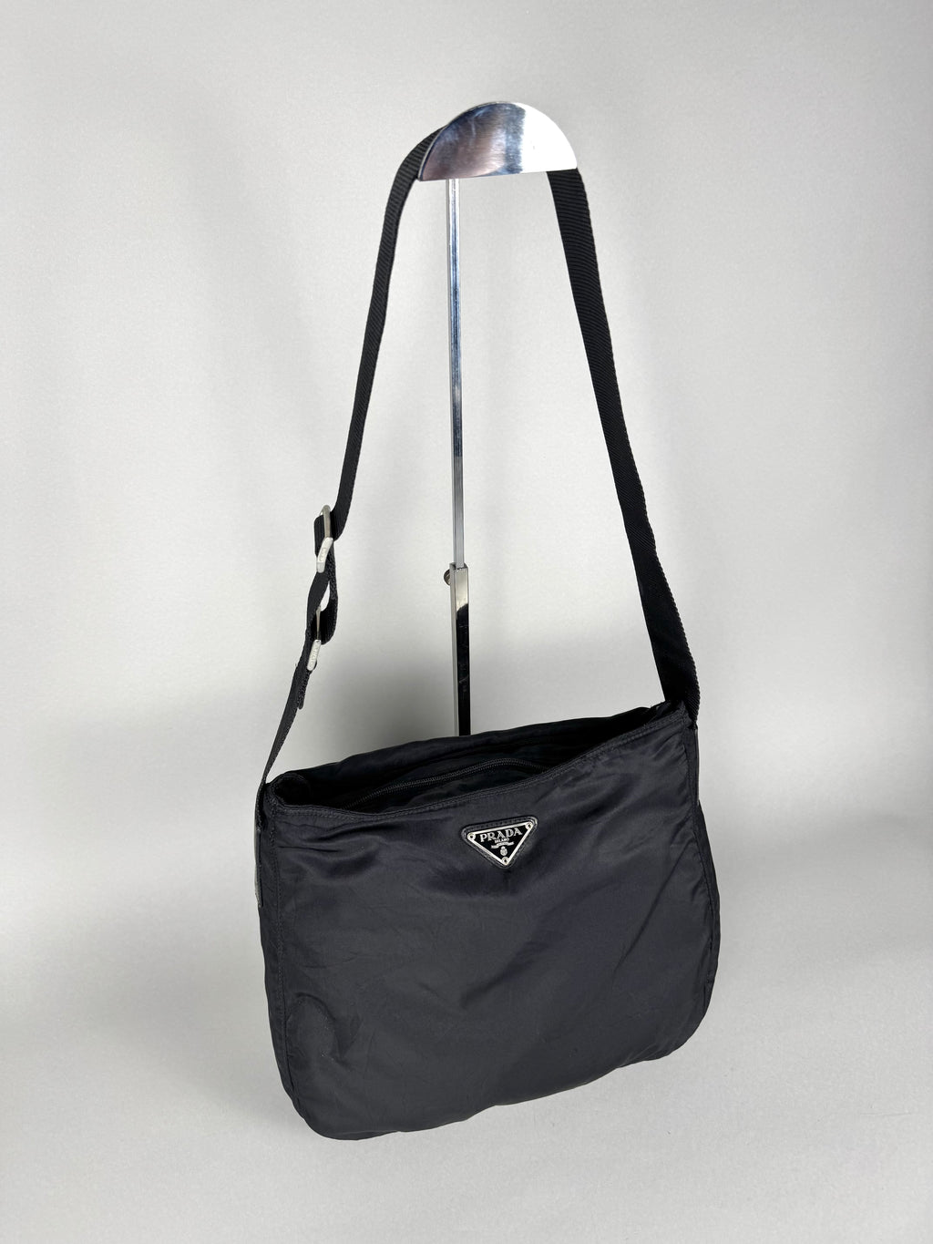 Prada Tessuto Black Nylon Shoulder Bag