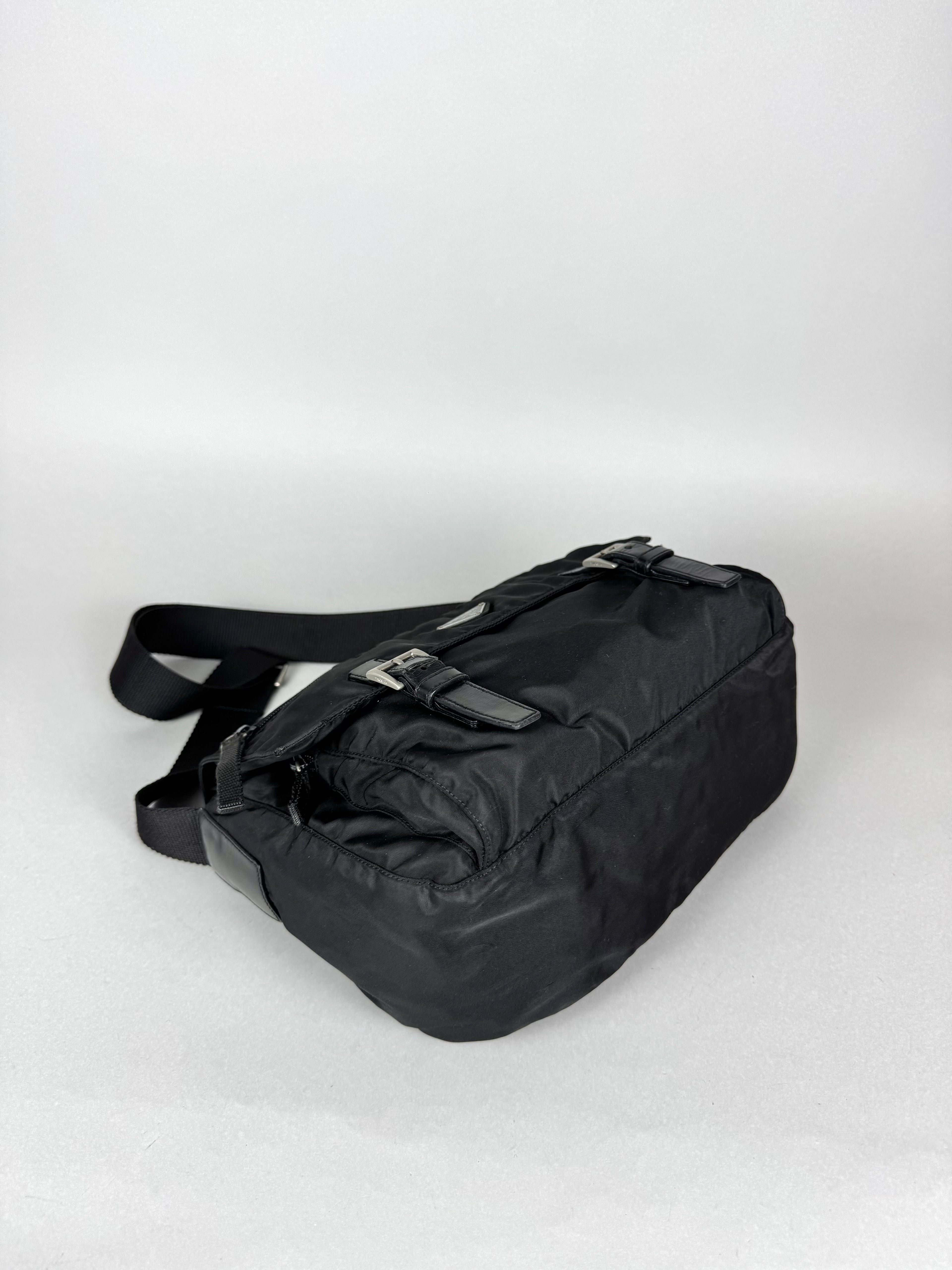 Prada Black Nylon Messenger Bag