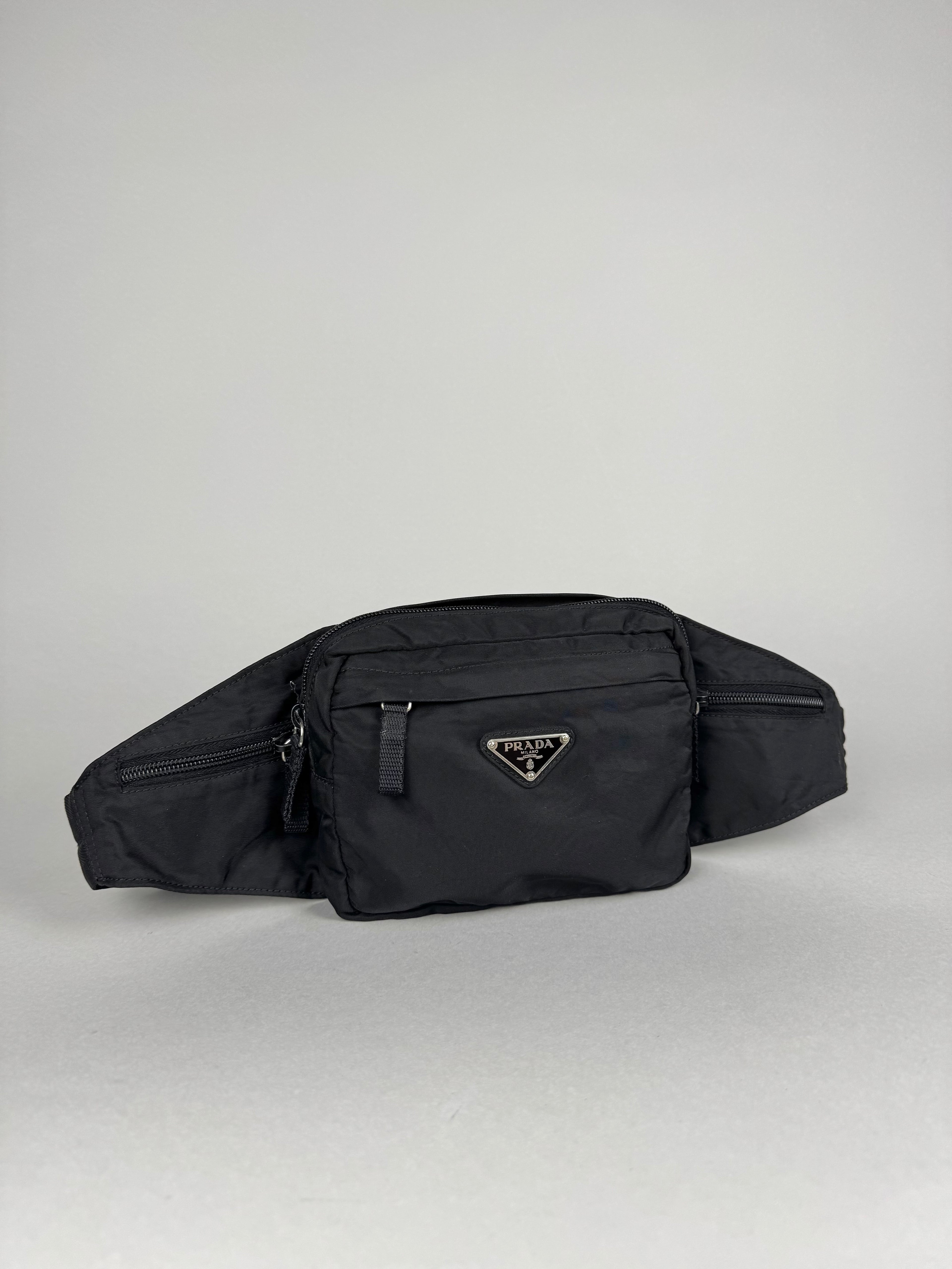 Prada Montagna Nylon Black Belt Pochete