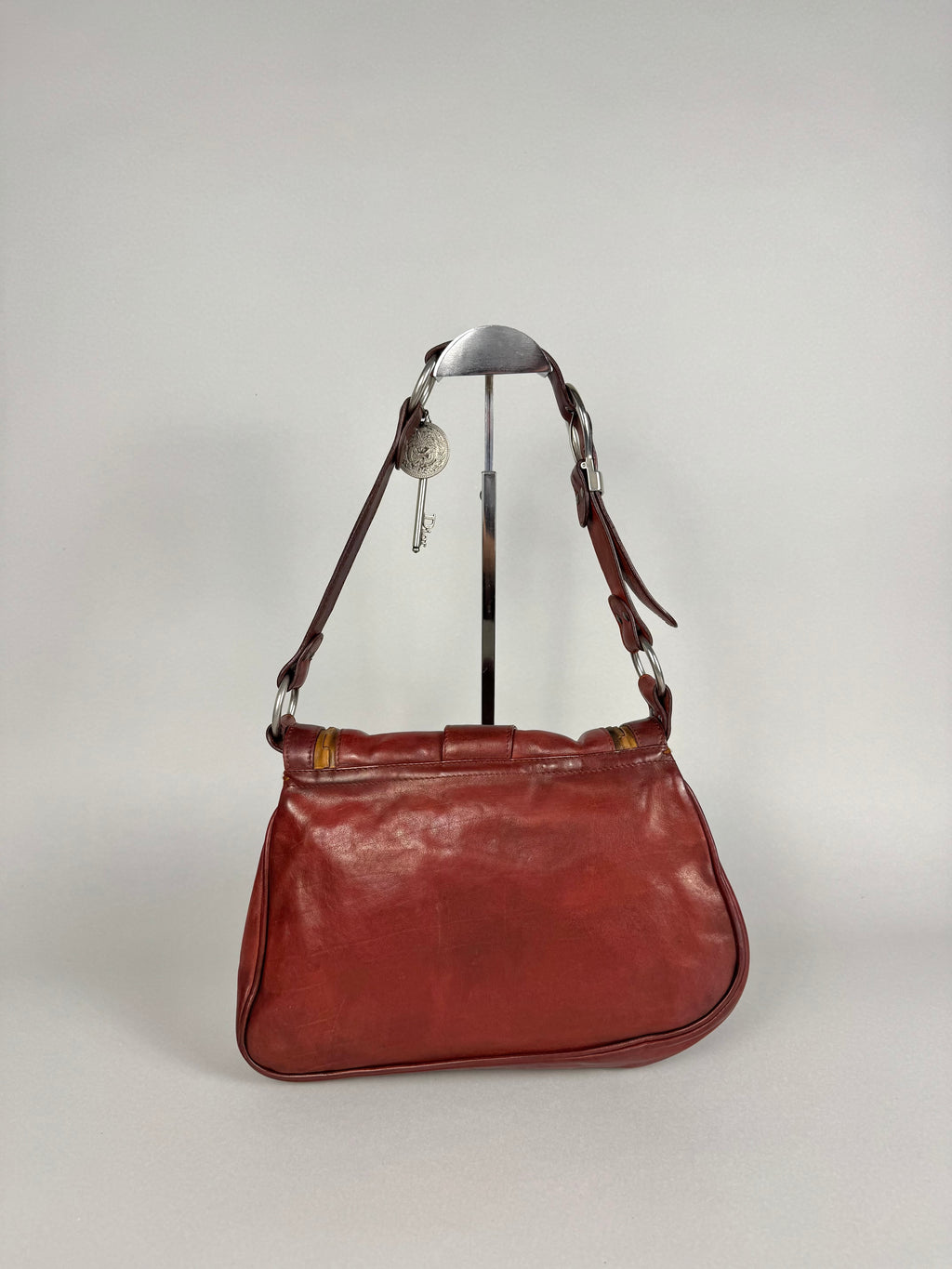 Christian Dior Gaucho Double Red Leather