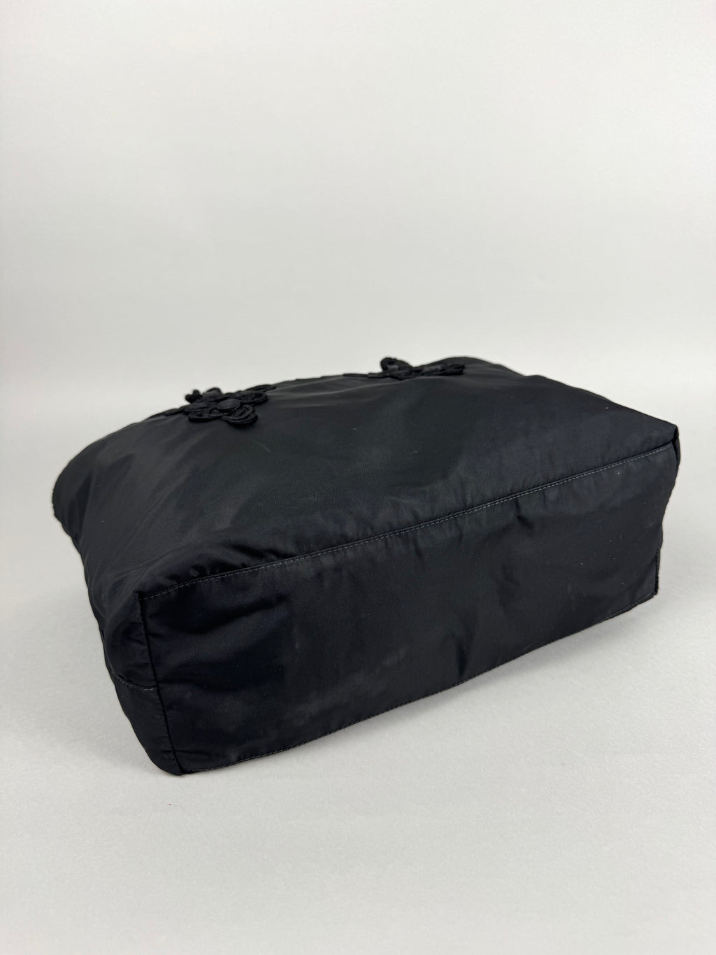 Prada Black Nylon Braided Tote