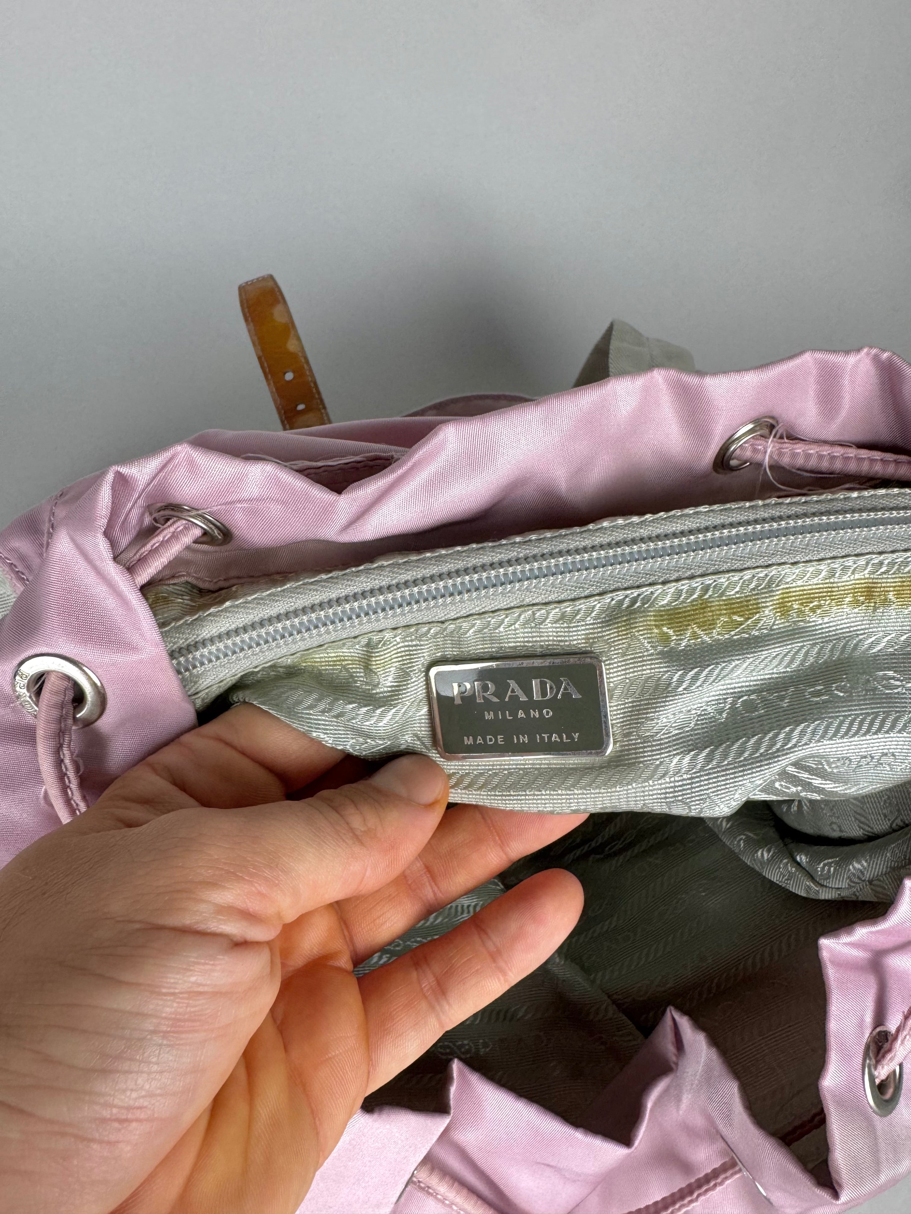 Prada Nylon Baby Pink Backpack Medium