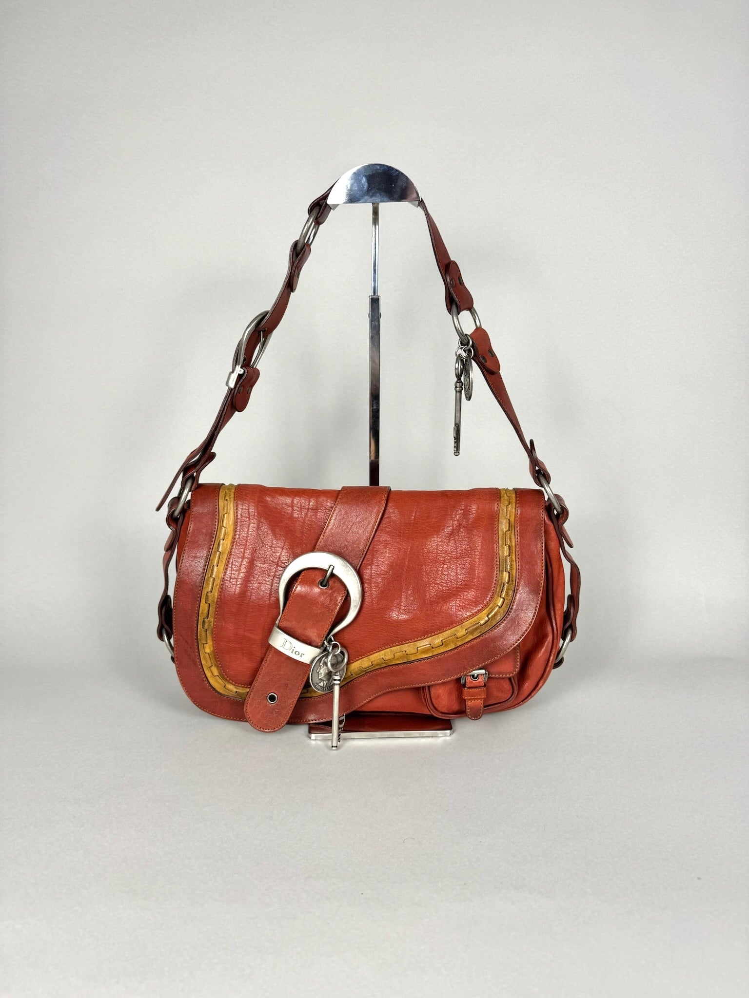 Christian Dior Gaucho Leather Red
