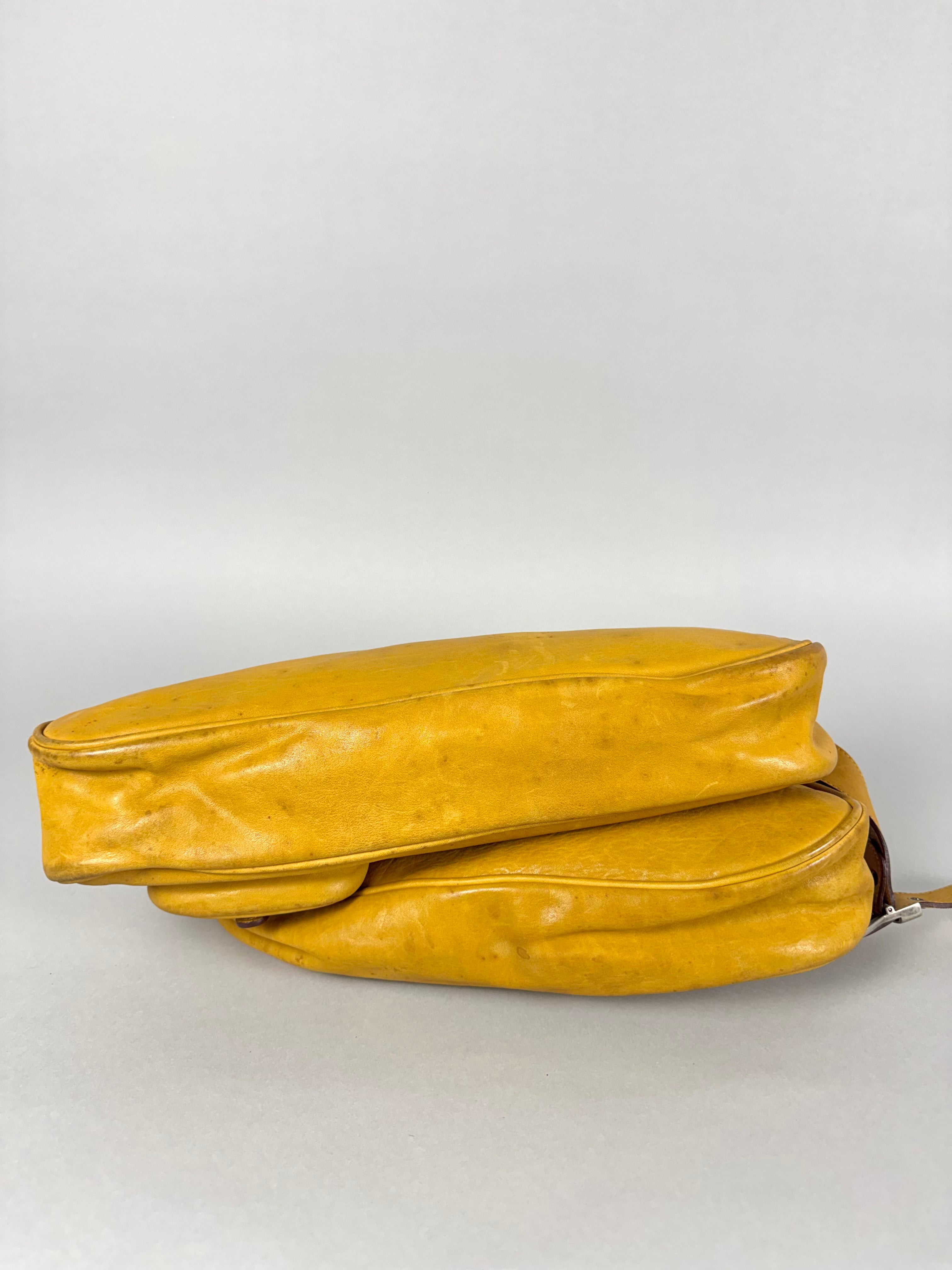 Christian Dior Gaucho Double Leather Yellow
