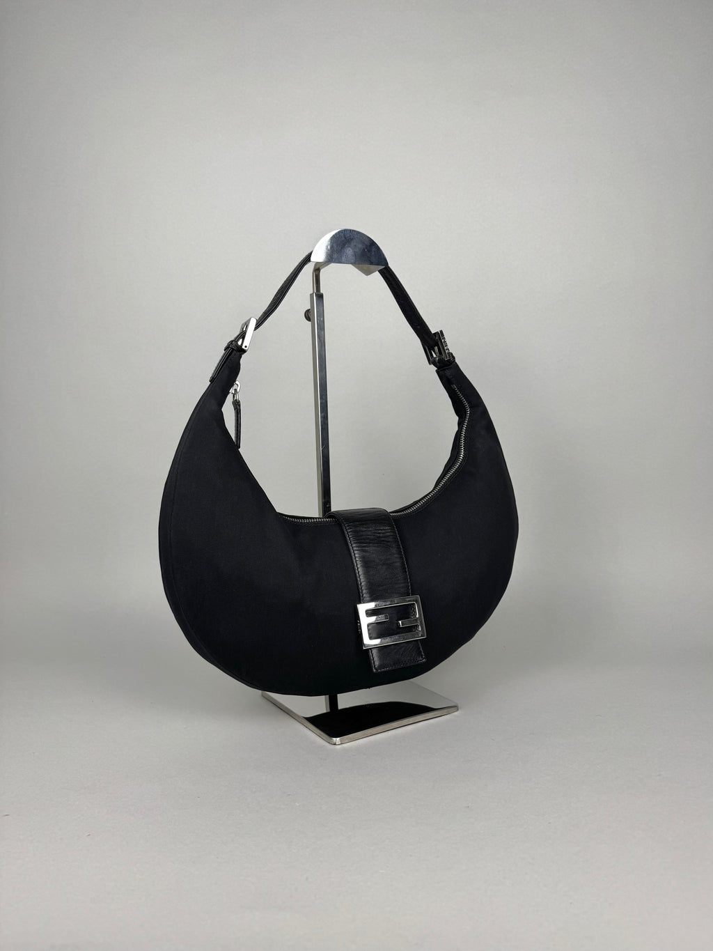 Fendi Half Moon Croissant Black