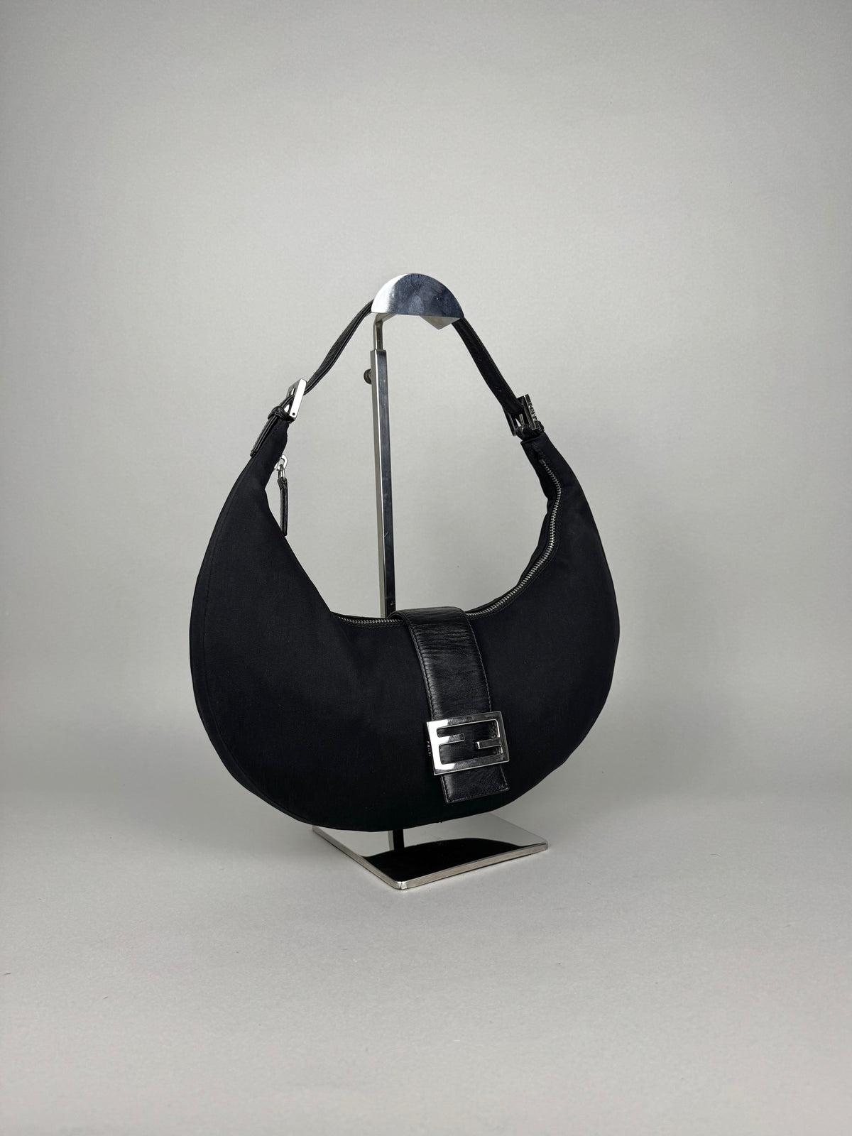 Fendi Half Moon Croissant Black
