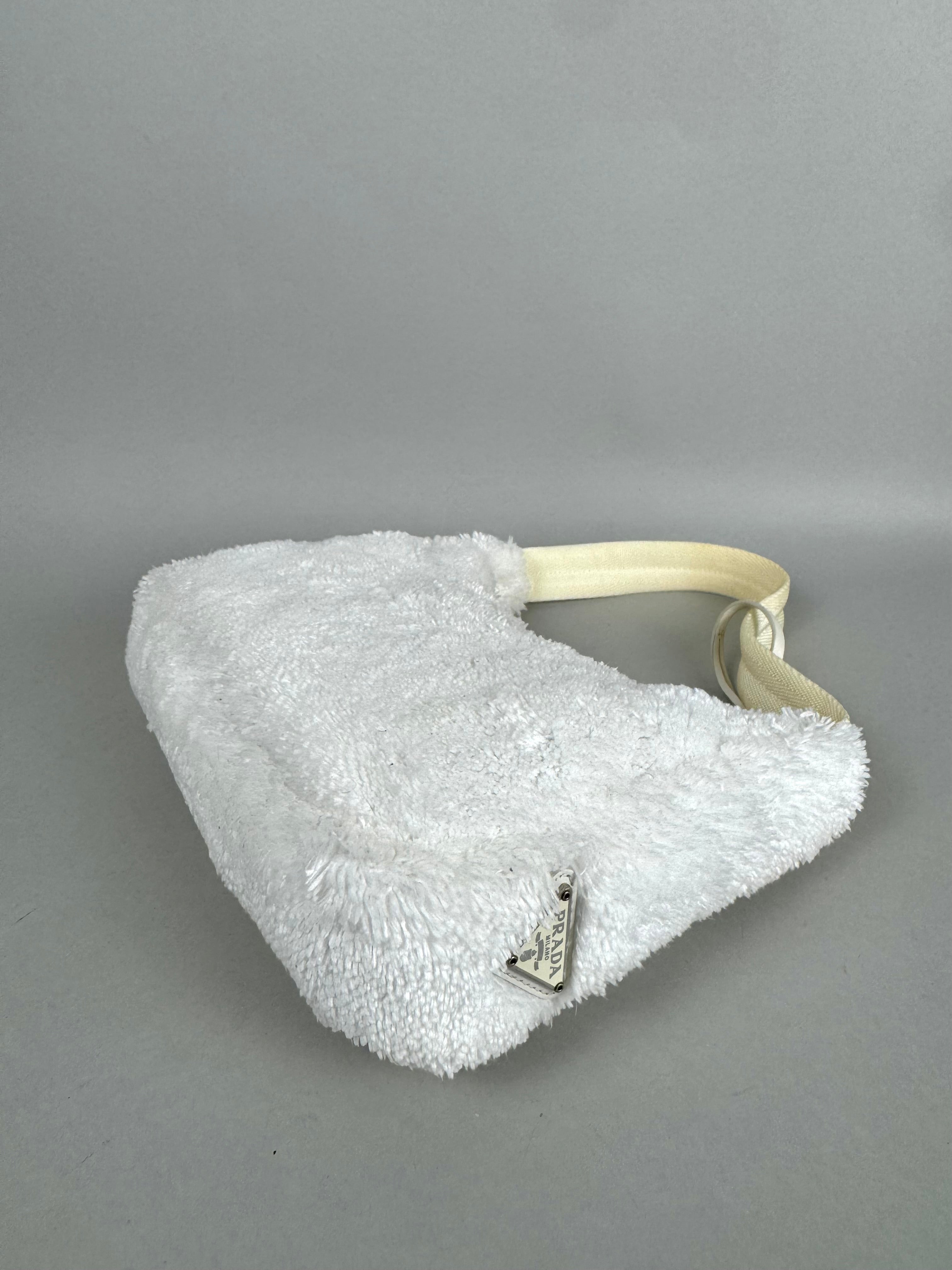 Prada Re Edition Nylon Fur White