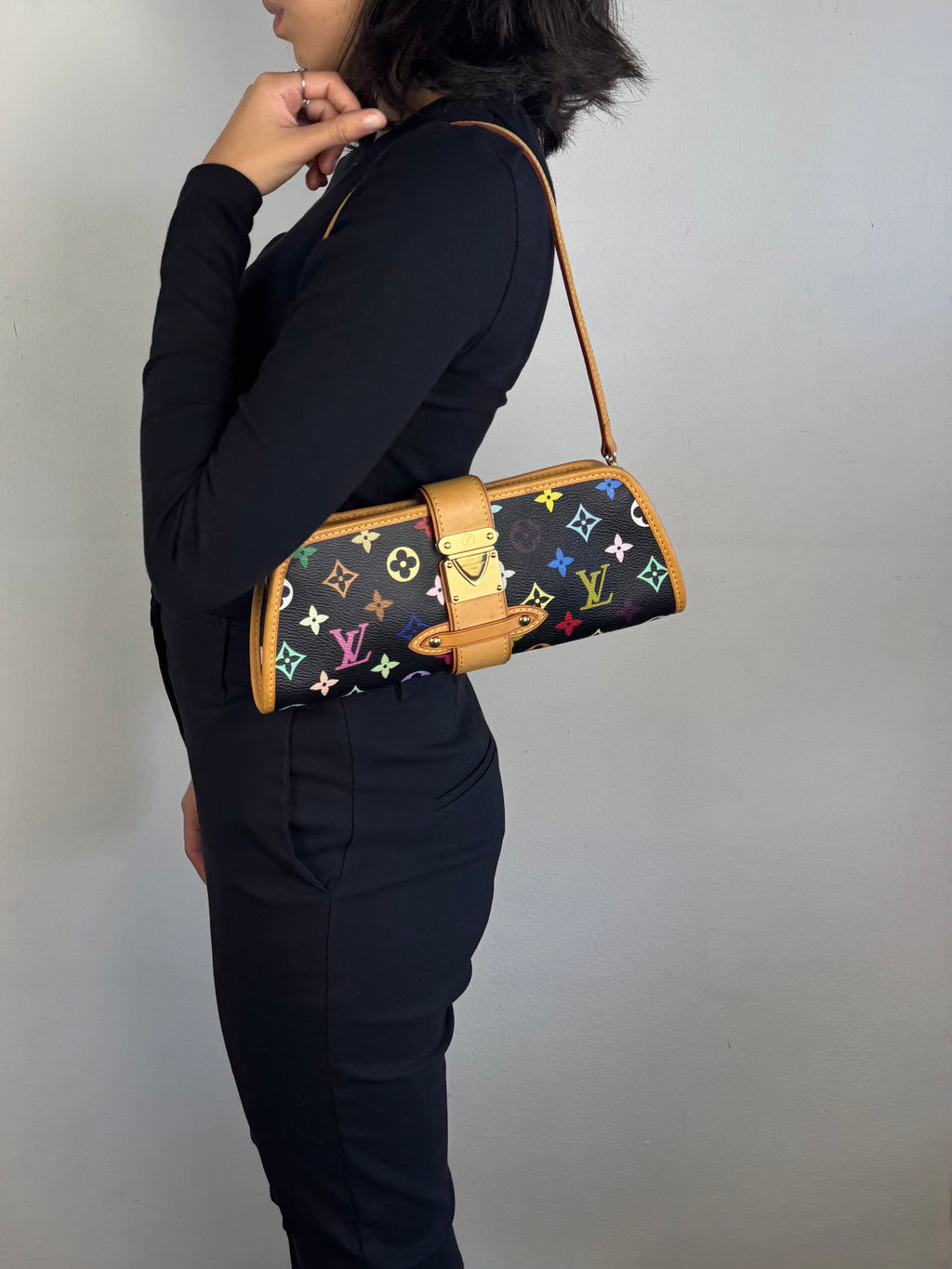 Louis Vuitton Shirley Monogram Multicolor Black