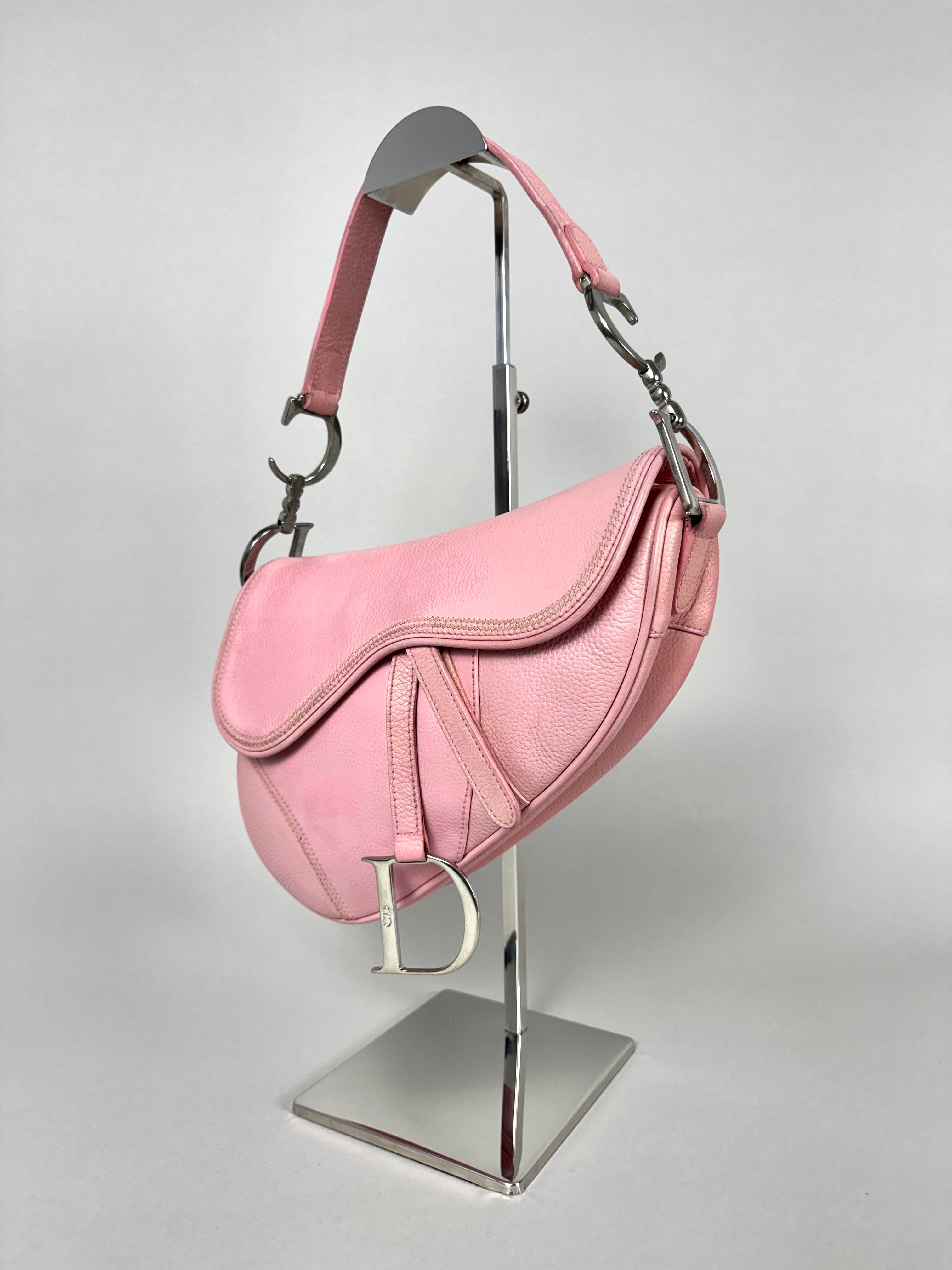Christian Dior Saddle Pink Leather