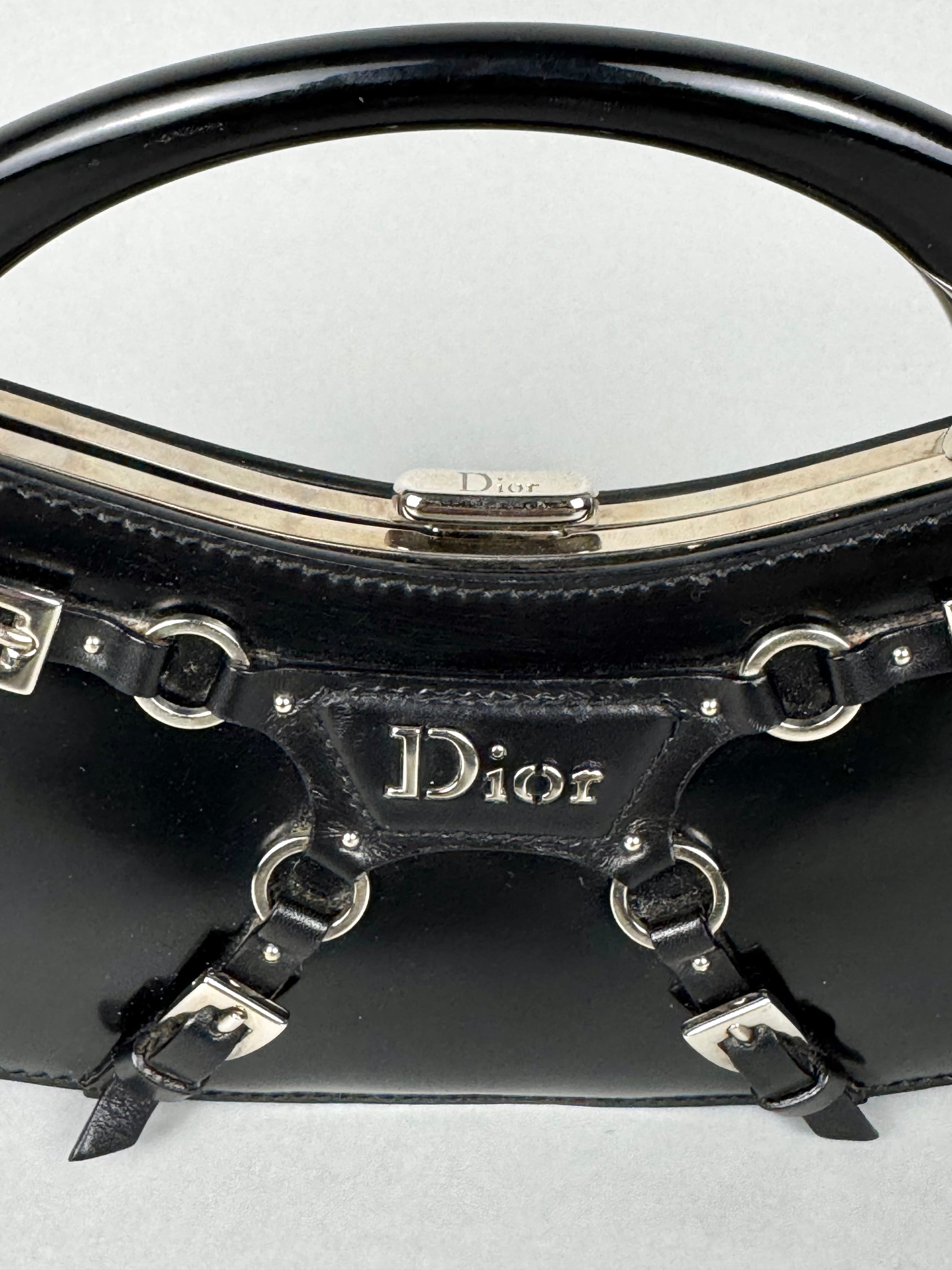 Christian Dior Bondage Black Leather