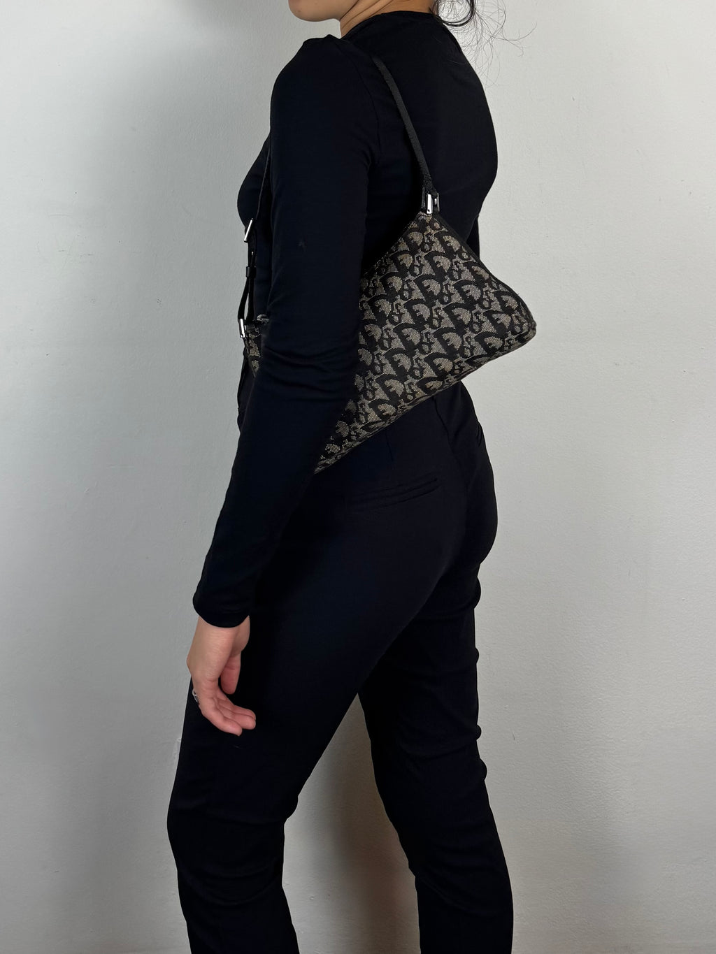 Christian Dior Monogram Pochette Black