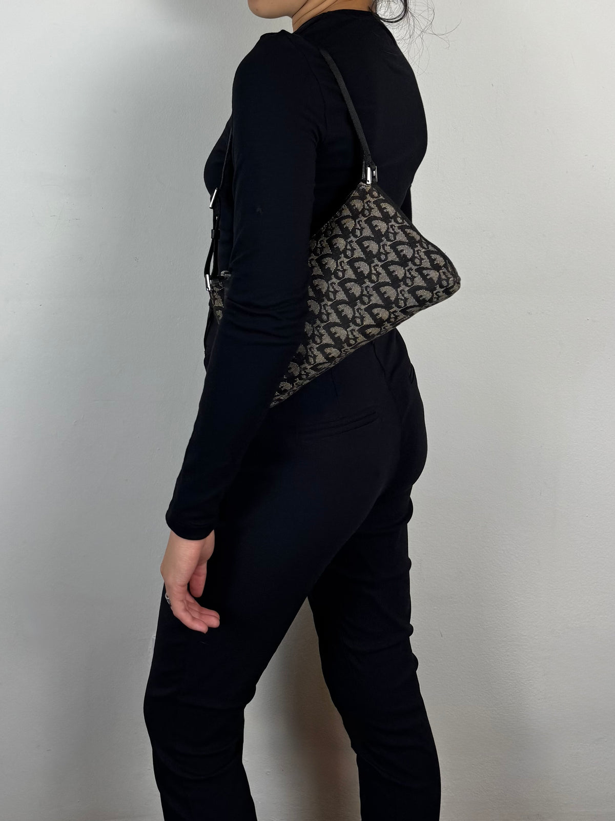 Christian Dior Monogram Pochette Black