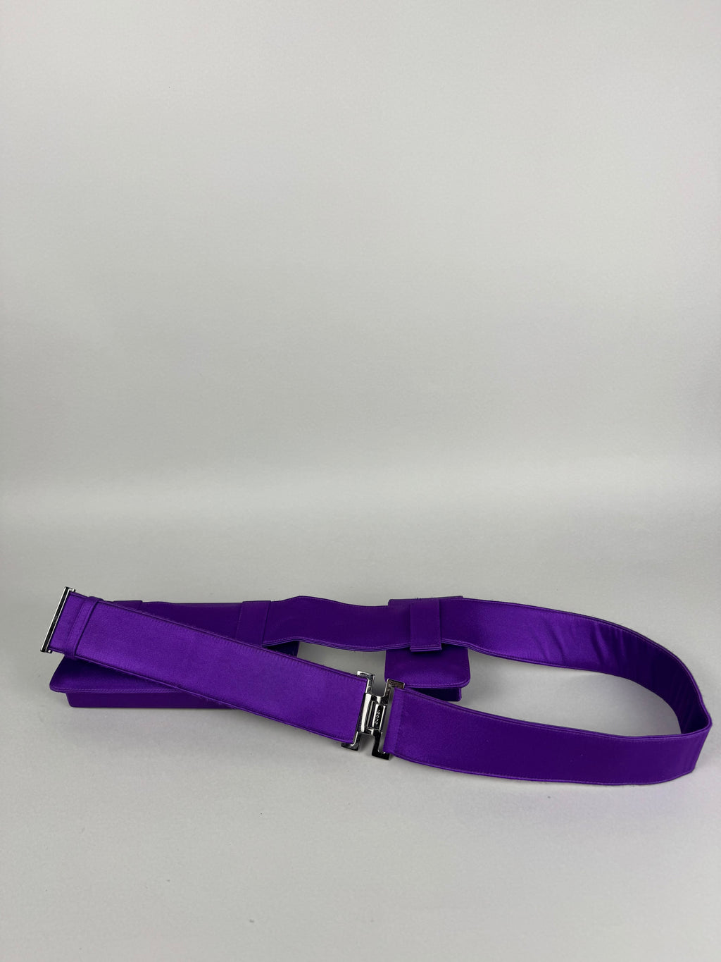 Gucci Tom Ford Runway Purple Satin Pochete Belt Sling