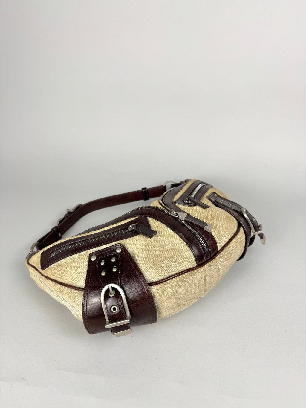 Versace Half Moon Biker Hobo