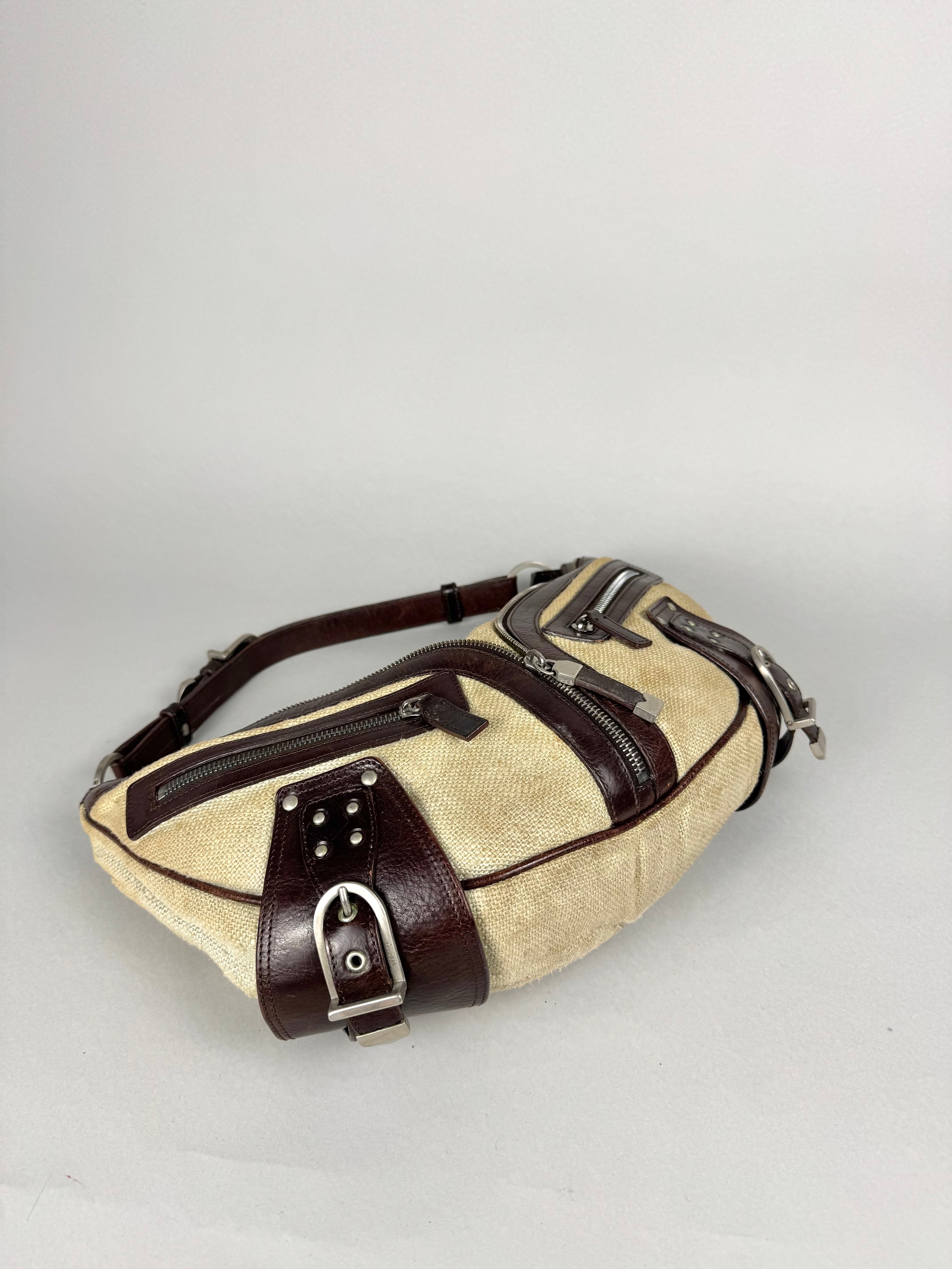 Versace Half Moon Biker Hobo
