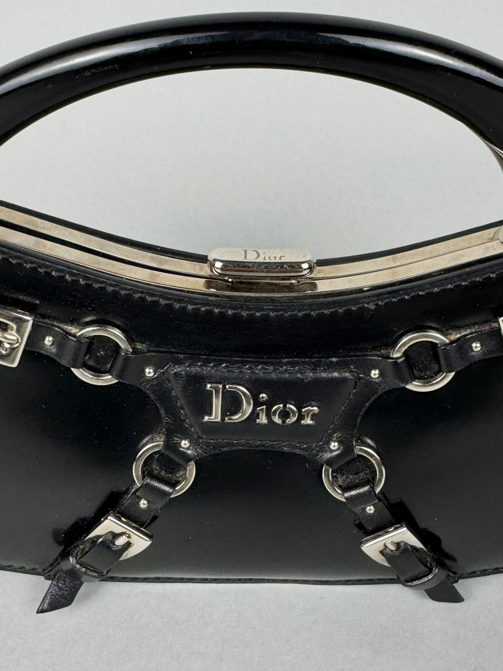 Christian Dior Bondage Black Leather