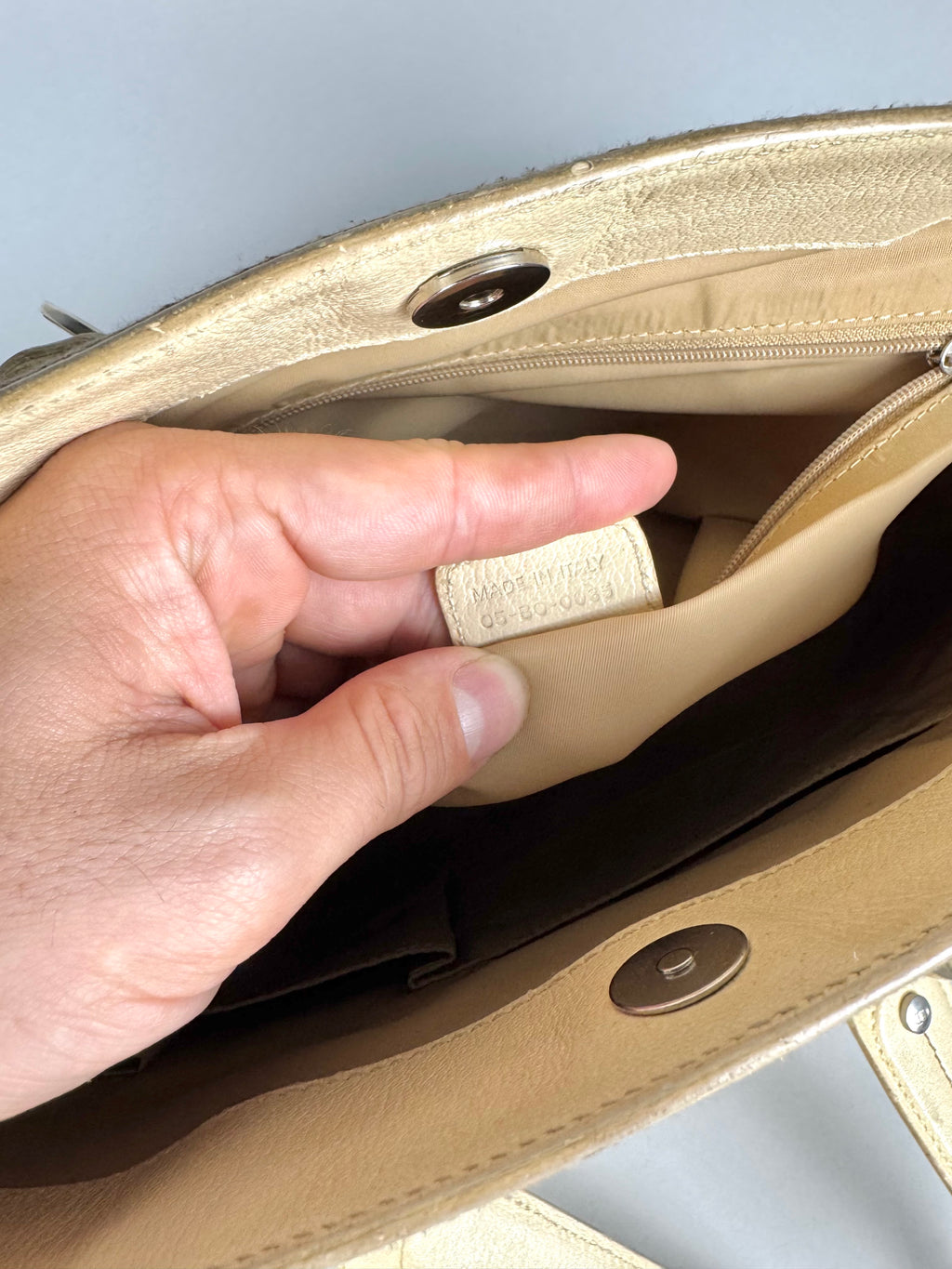 Christian Dior Beige Diorissimo Embroidered Flowers Tote