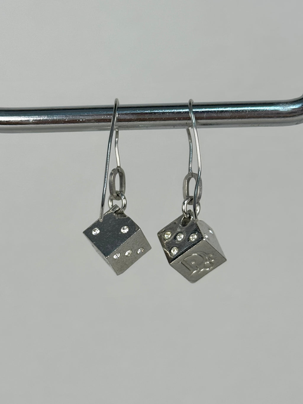 Christian Dior Crystal Dice Earrings
