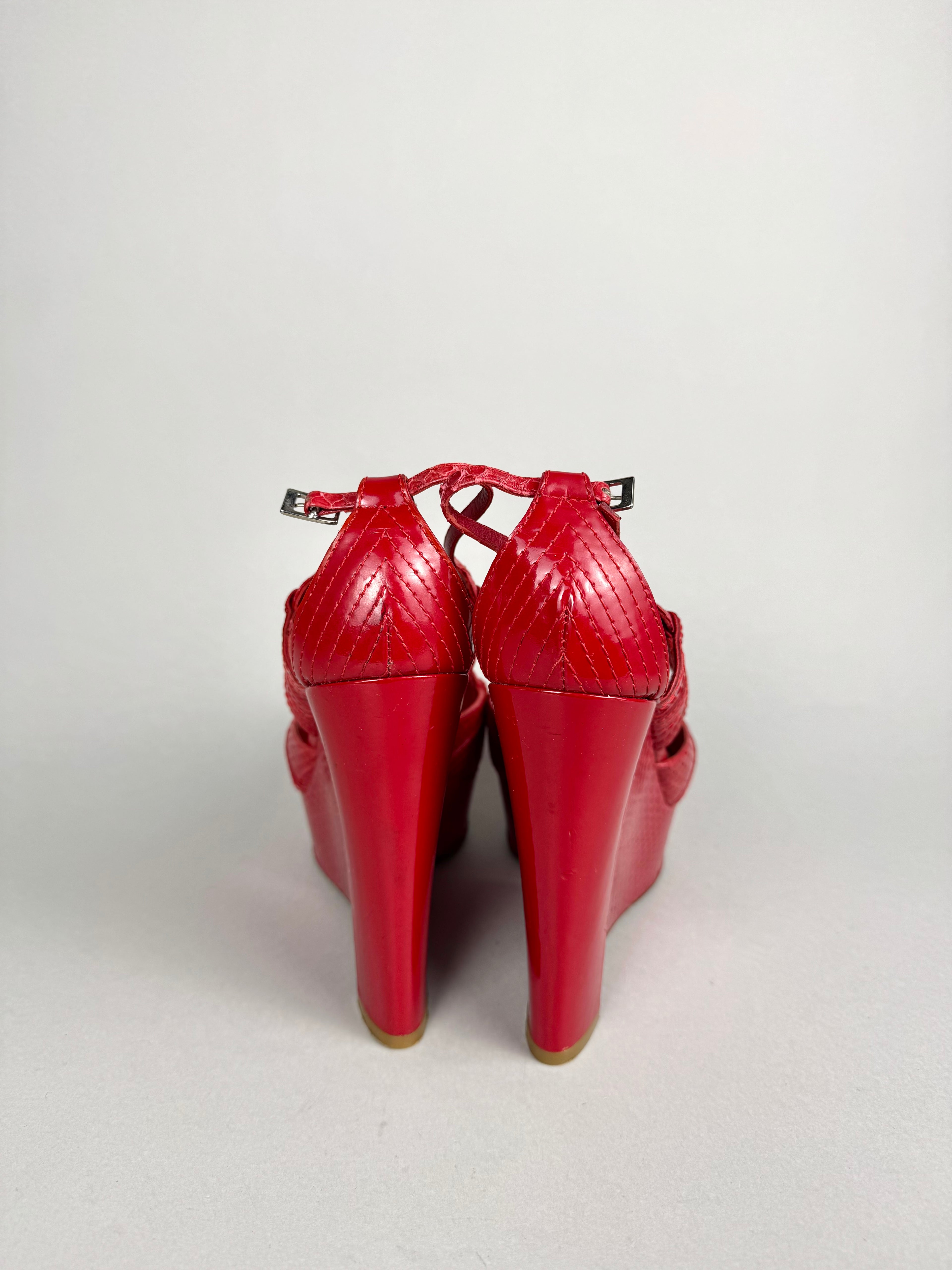 Christian Dior Red Leather Pumps