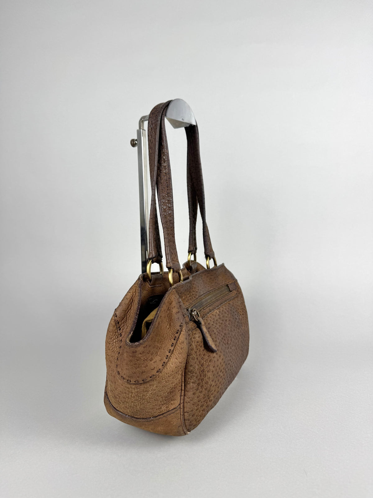 Prada Tessuto Cervo Lux Leather Brown