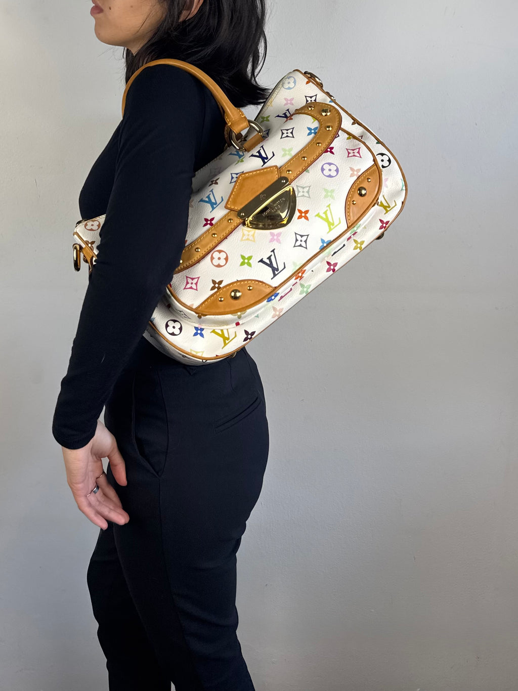 Louis Vuitton Rita Monogram Multicolor White Murakami