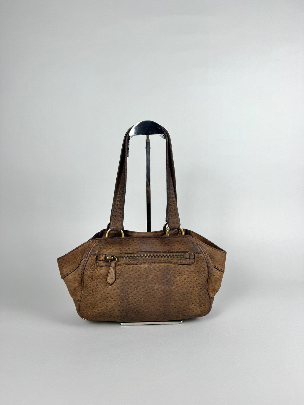 Prada Tessuto Cervo Lux Leather Brown