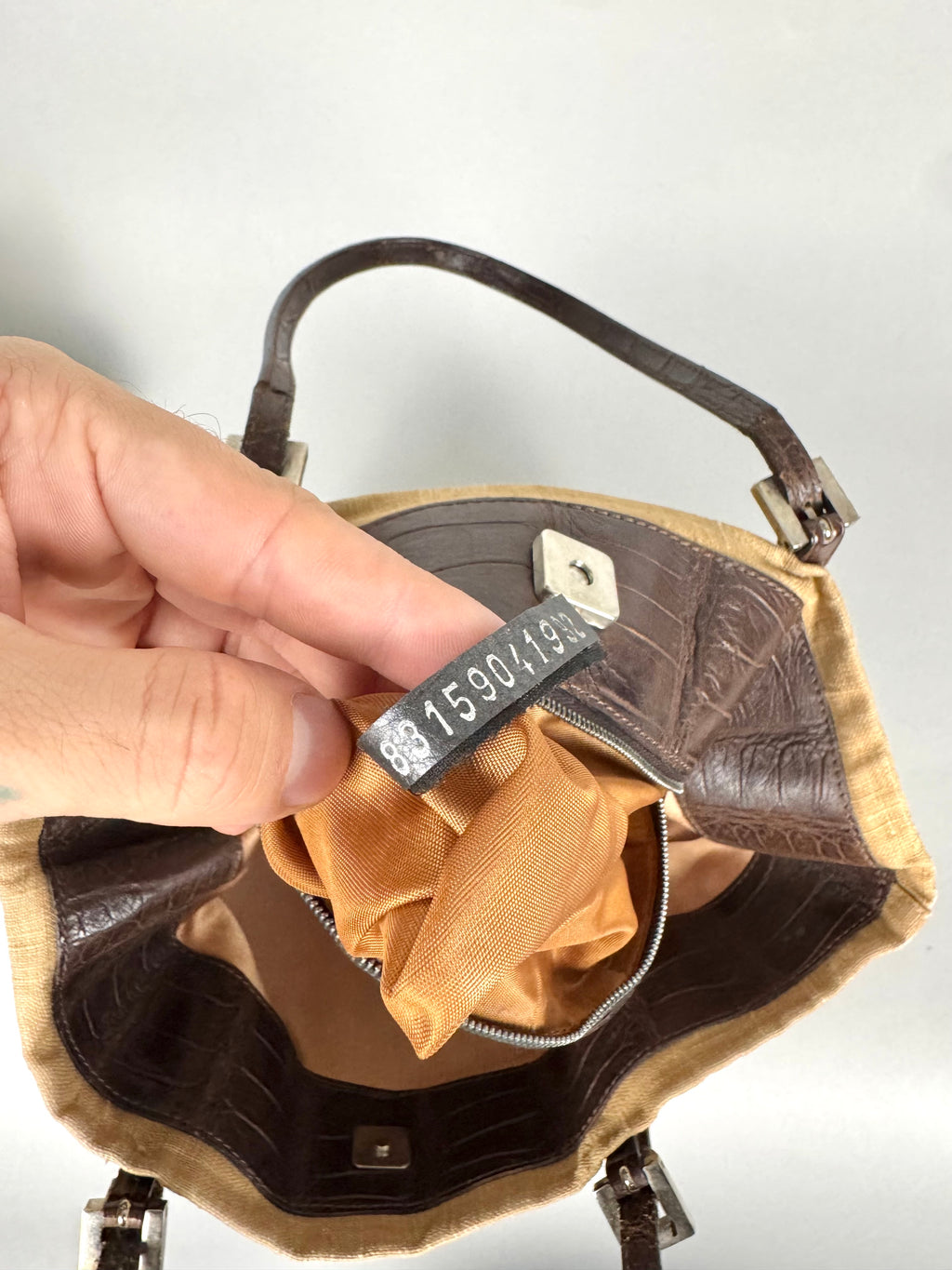 Fendi Linen Tote Shopping