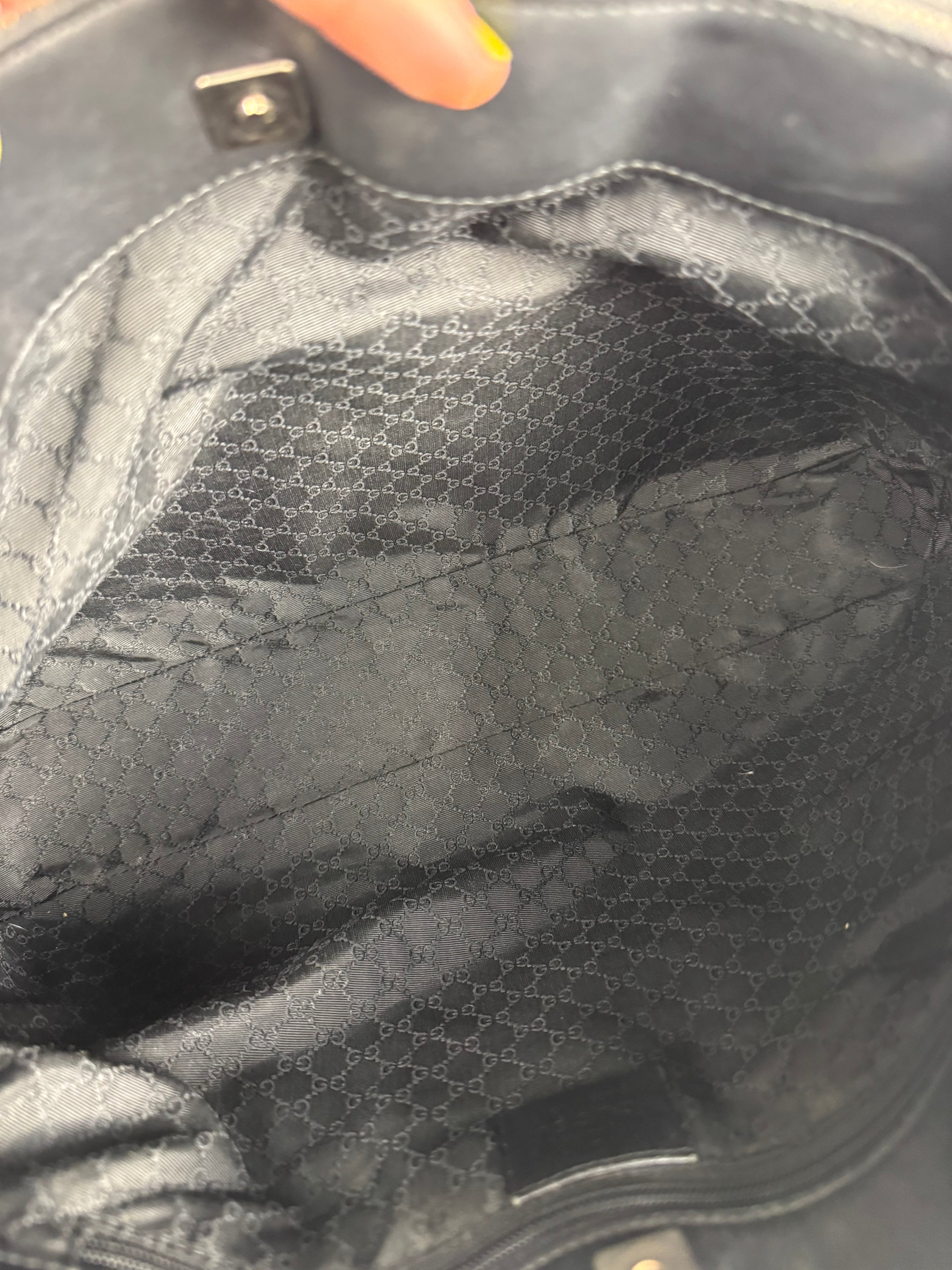 Gucci Denim Web Tote