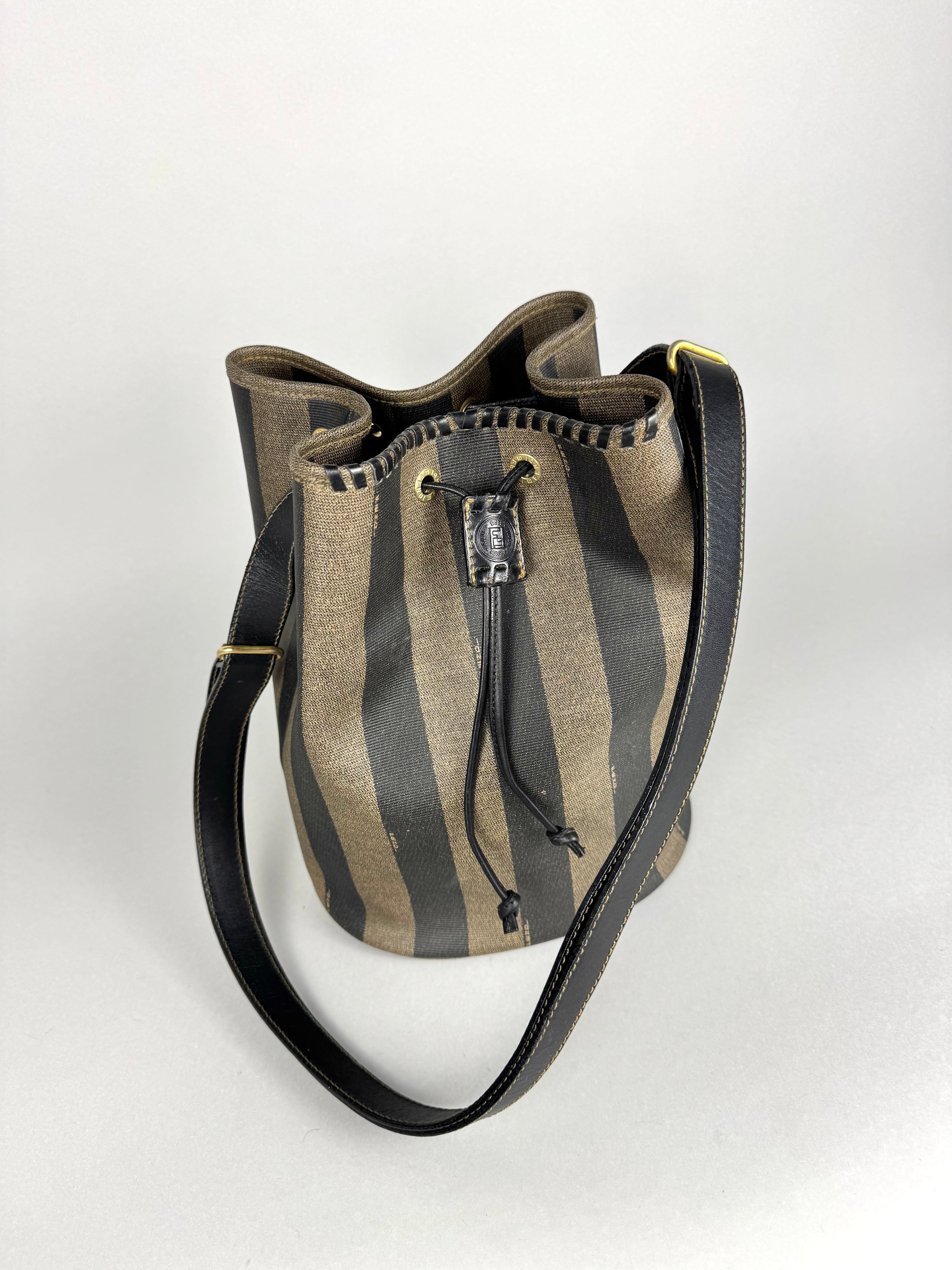 Fendi Jacquard Pequin Bucket