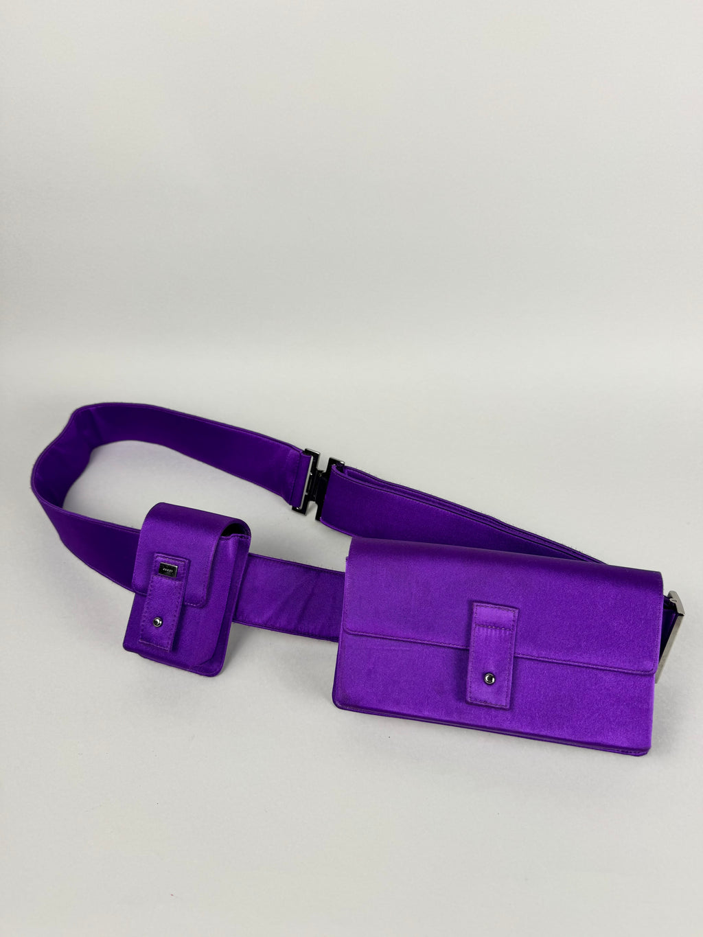 Gucci Tom Ford Runway Purple Satin Pochete Belt Sling