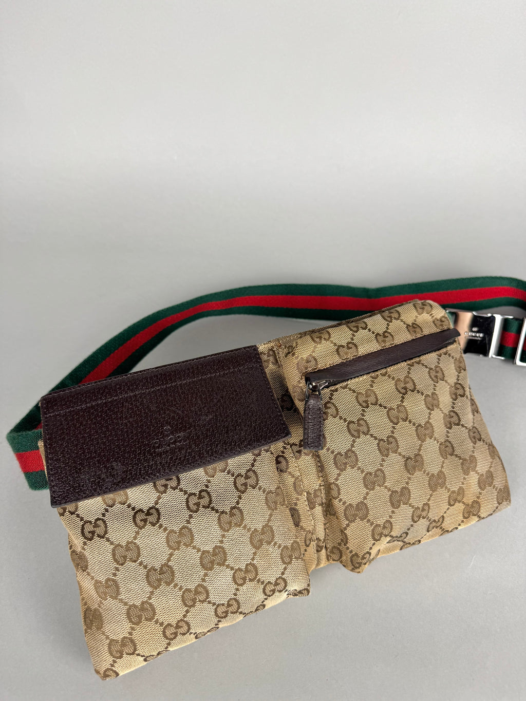 Gucci Monogram Double Pocket Belt