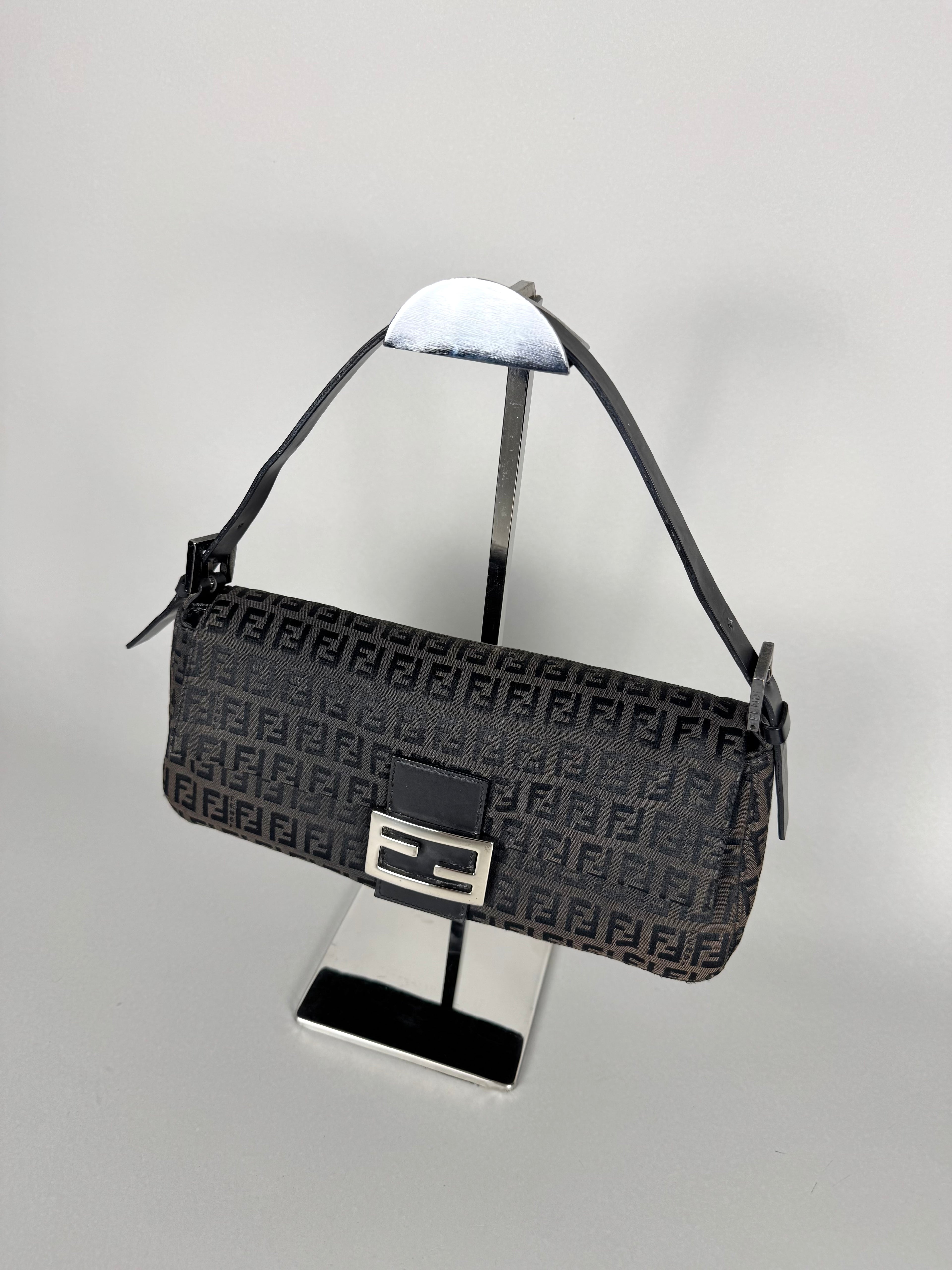 Fendi Baguette Monogram Black