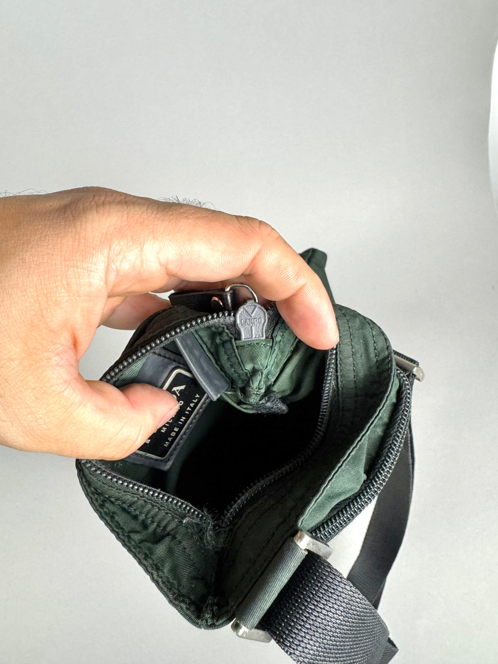 Prada Mini Nylon Green Crossbody