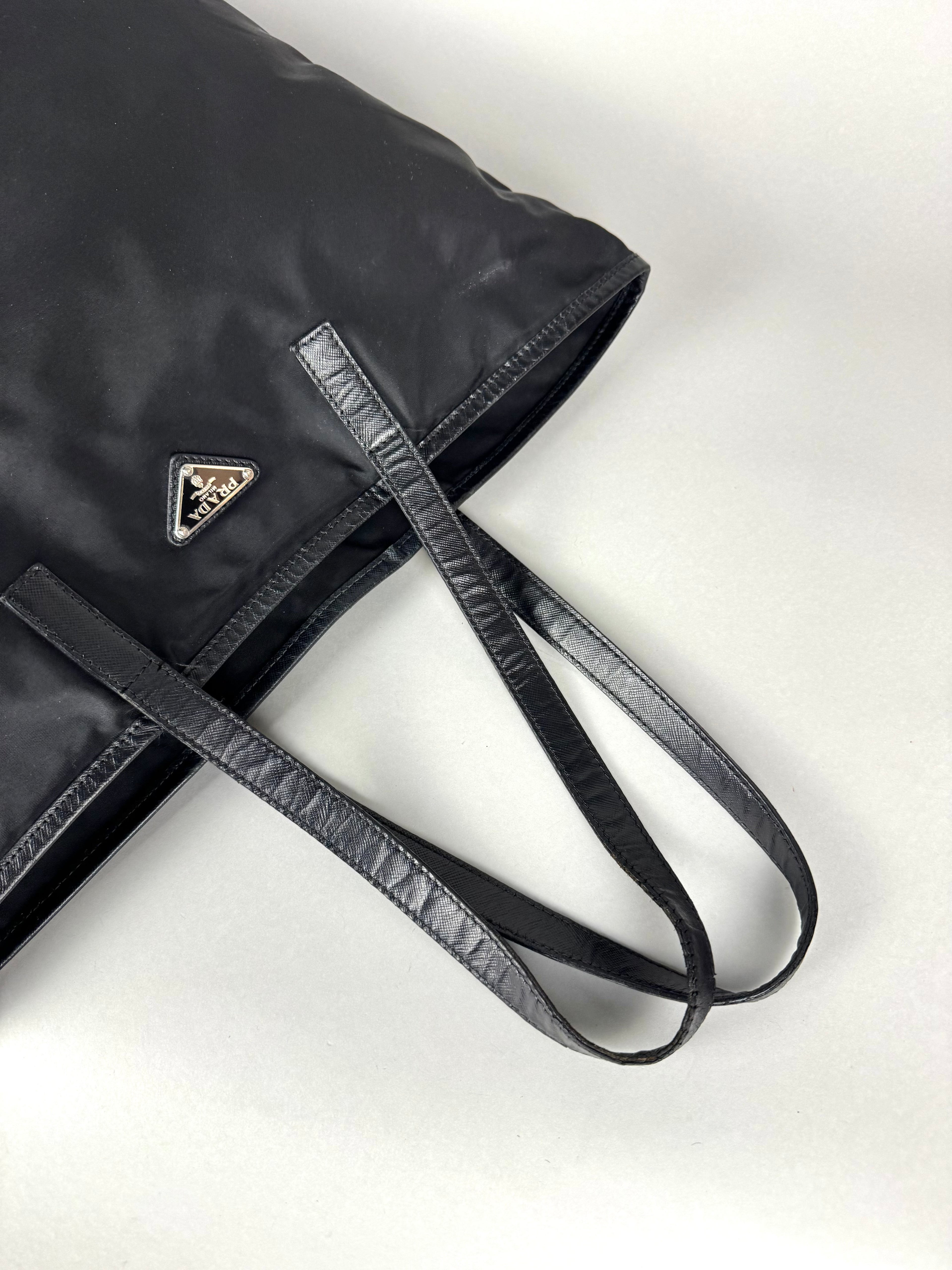 Prada Robot Nylon Black Tote