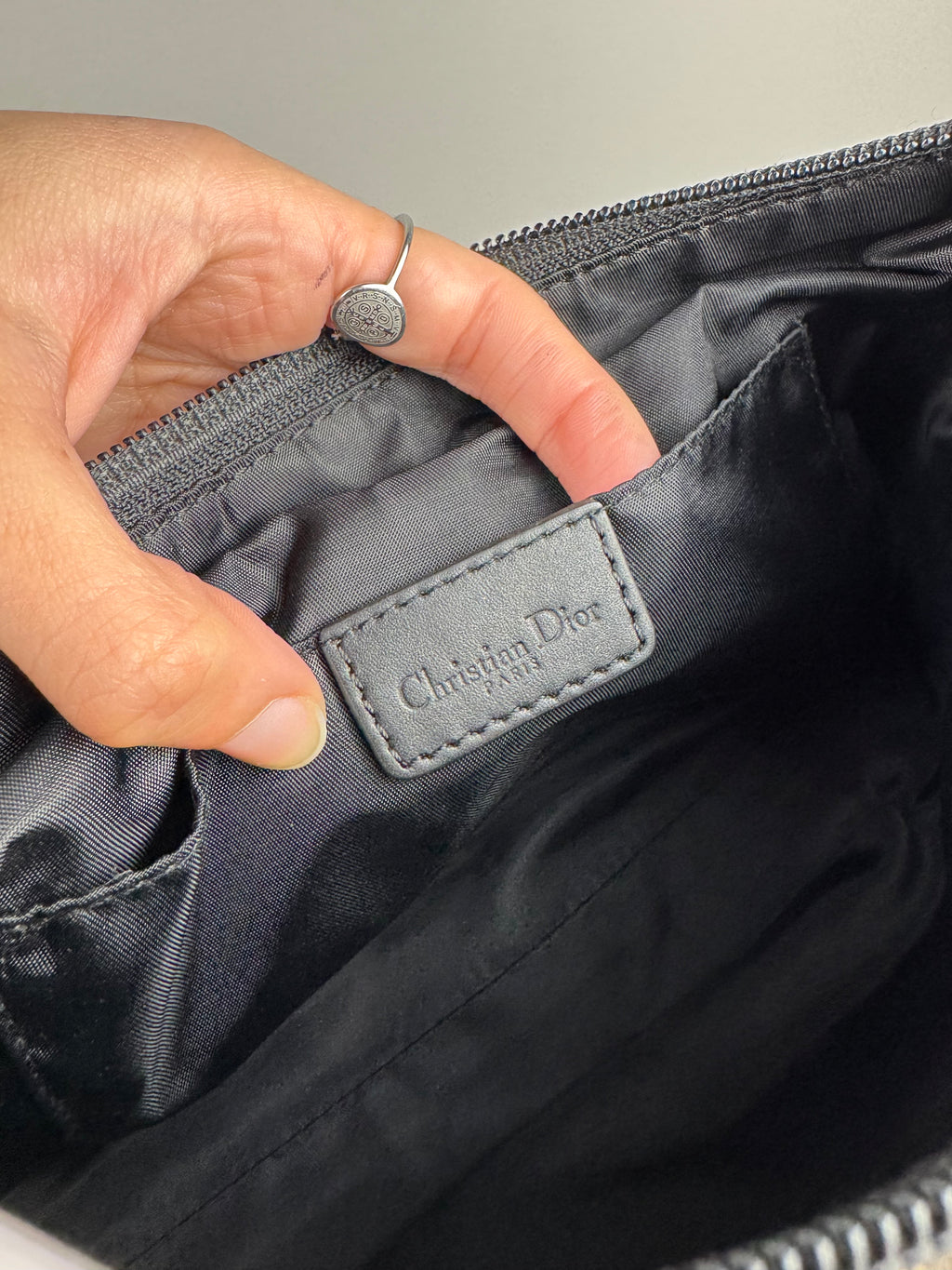 Christian Dior Monogram Pochette Black