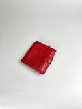 Bottega Veneta Intrecciato Red Leather Wallet
