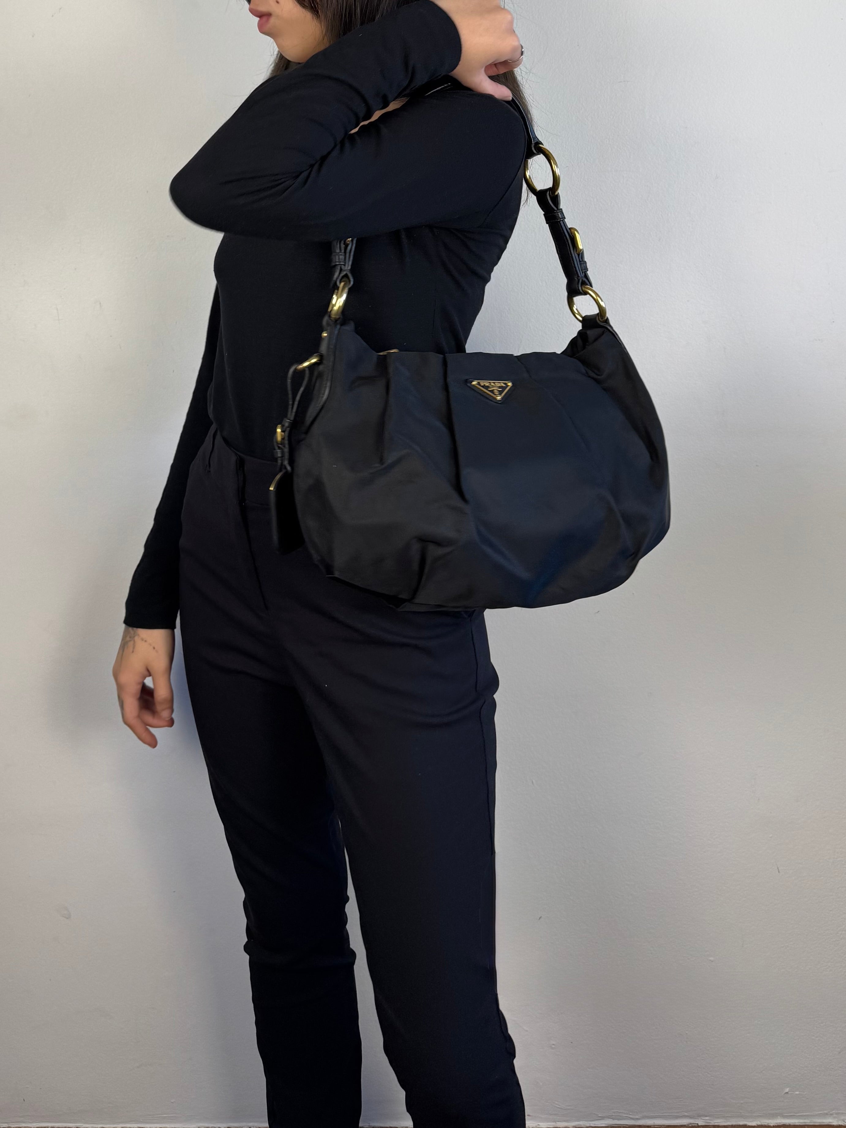Prada Nylon and Leather Shoulder