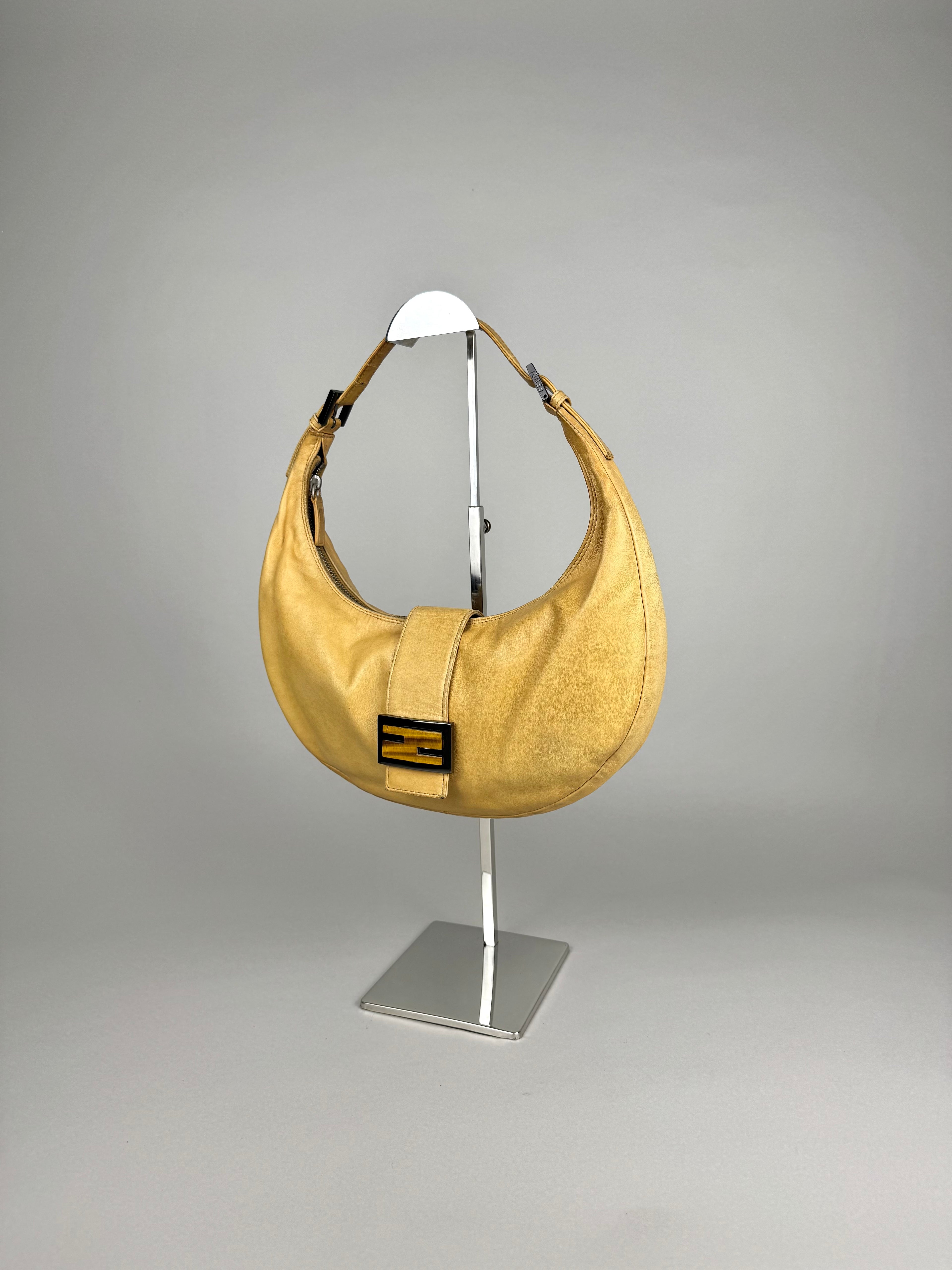 Fendi Croissant Lambskin Leather