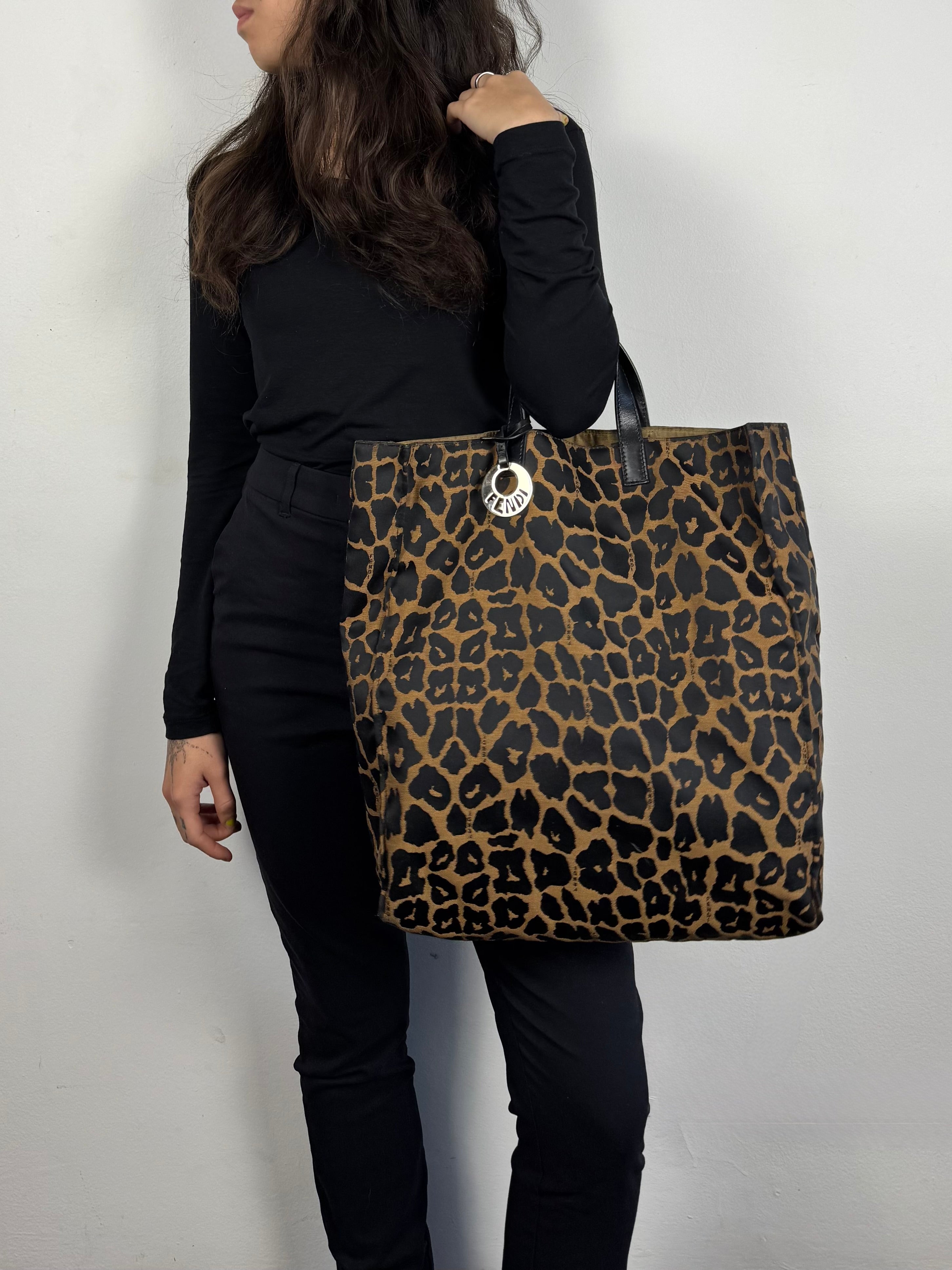 Fendi Special Shopping Tote Printed Canvas Large